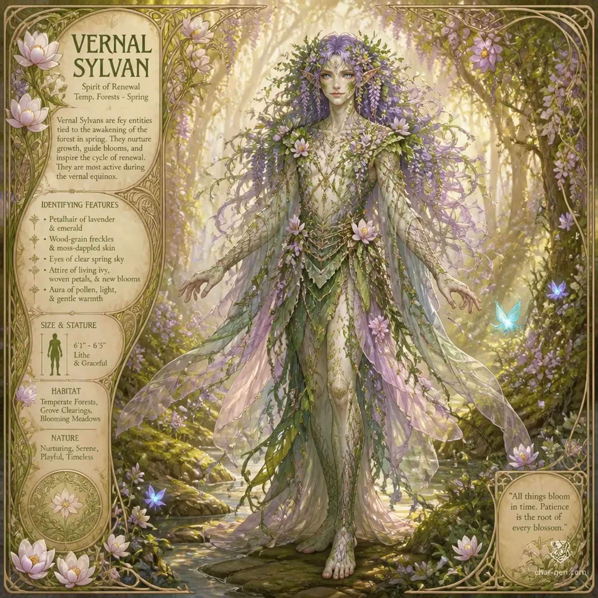 Vernal Sylvan - AI-generated fantasy Species