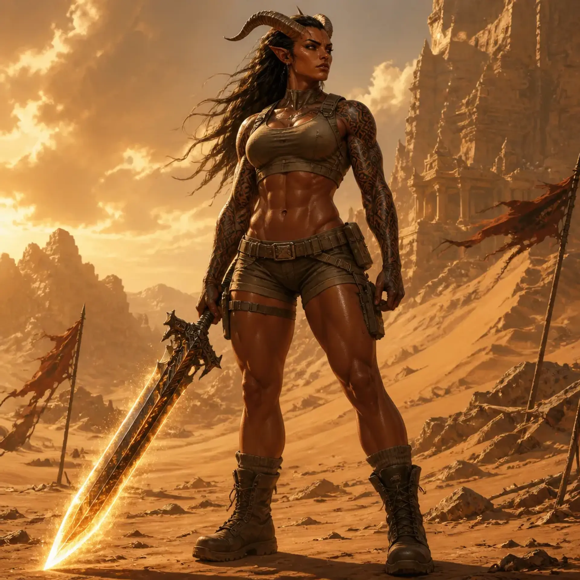 Karys Thrice-Damned - AI-generated fantasy Character