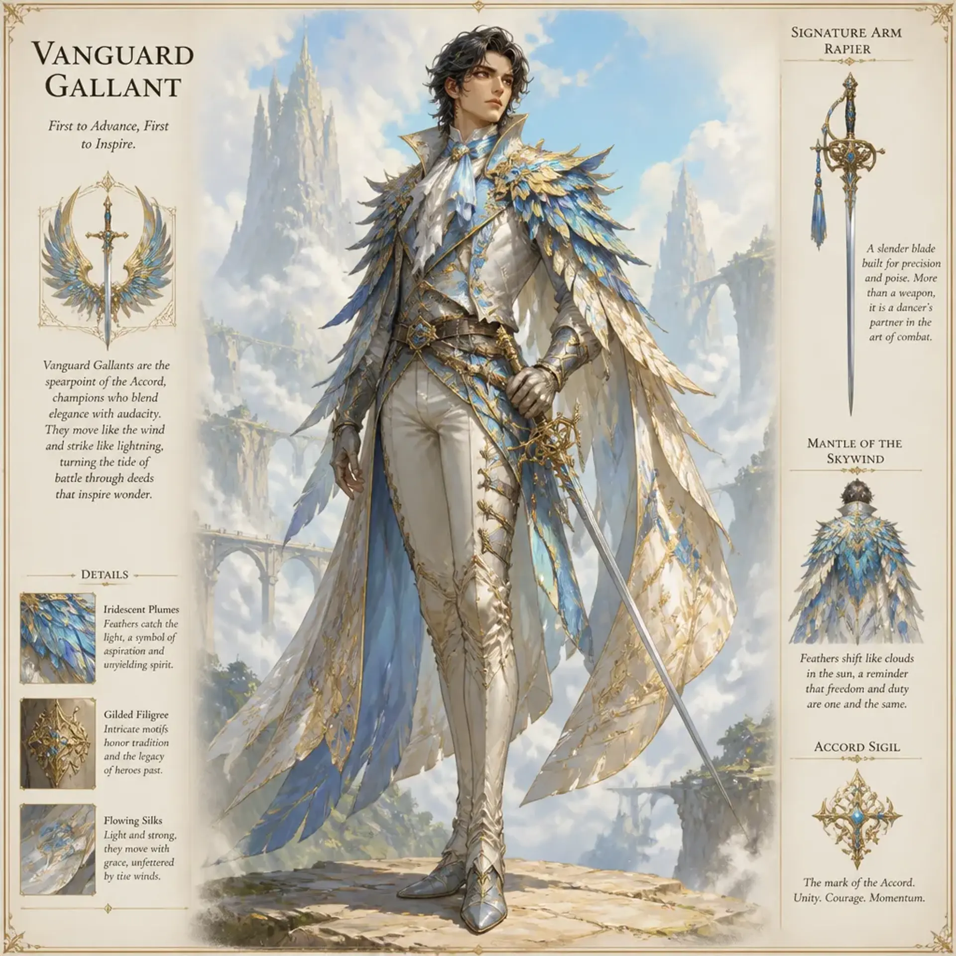 Vanguard Gallant - AI-generated fantasy Species