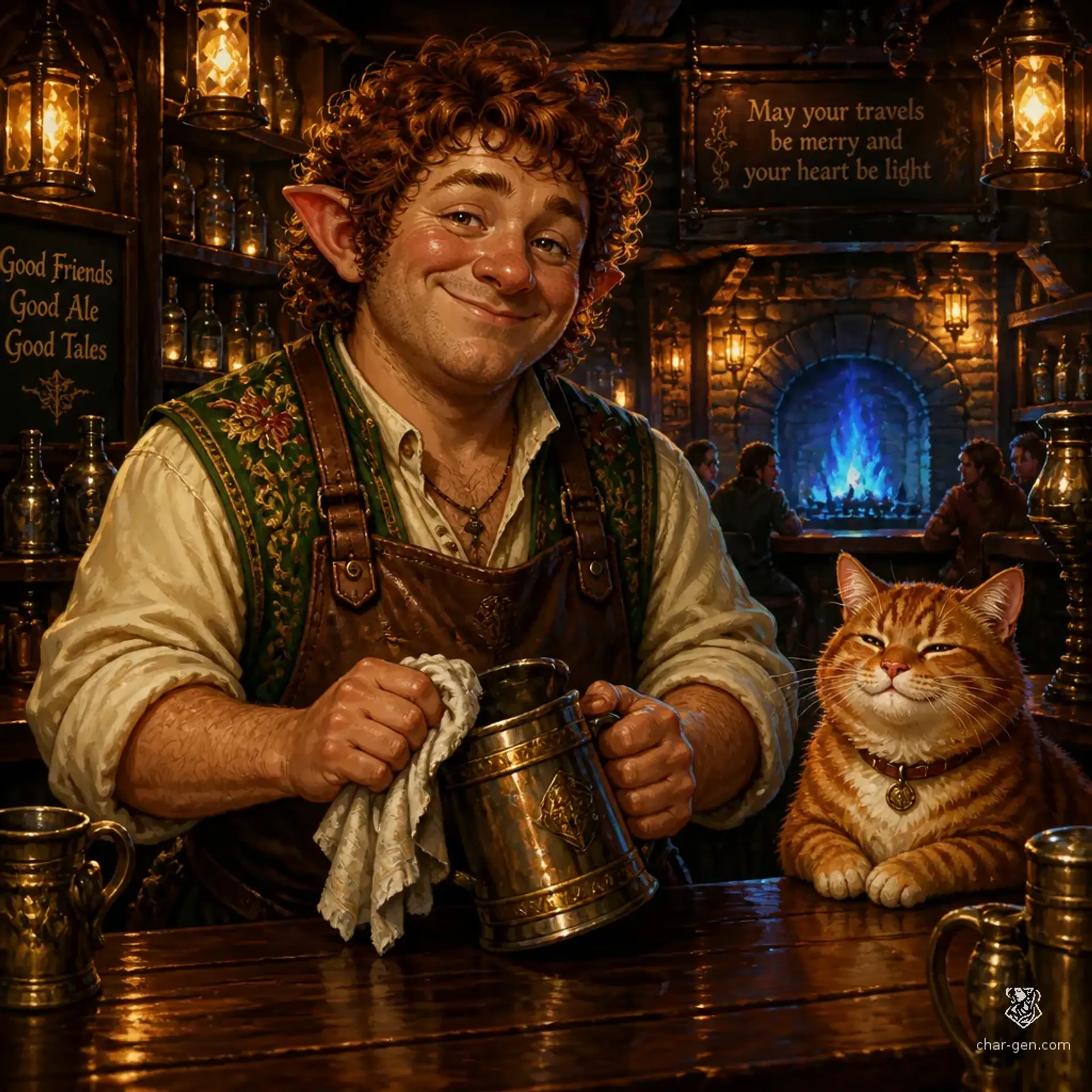 The Whispering Hearth - AI-generated fantasy Tavern