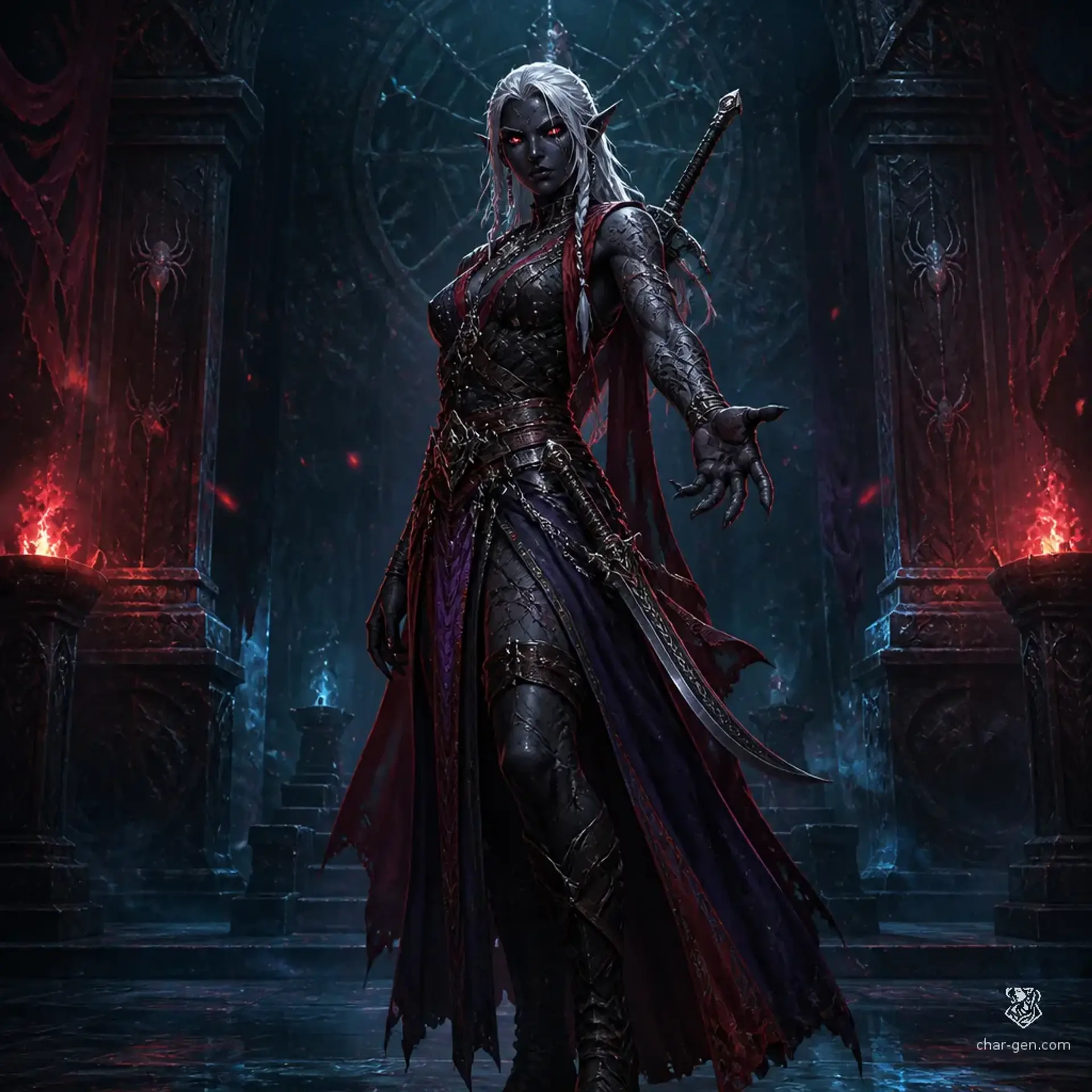 Shessra Travra - AI-generated fantasy Character