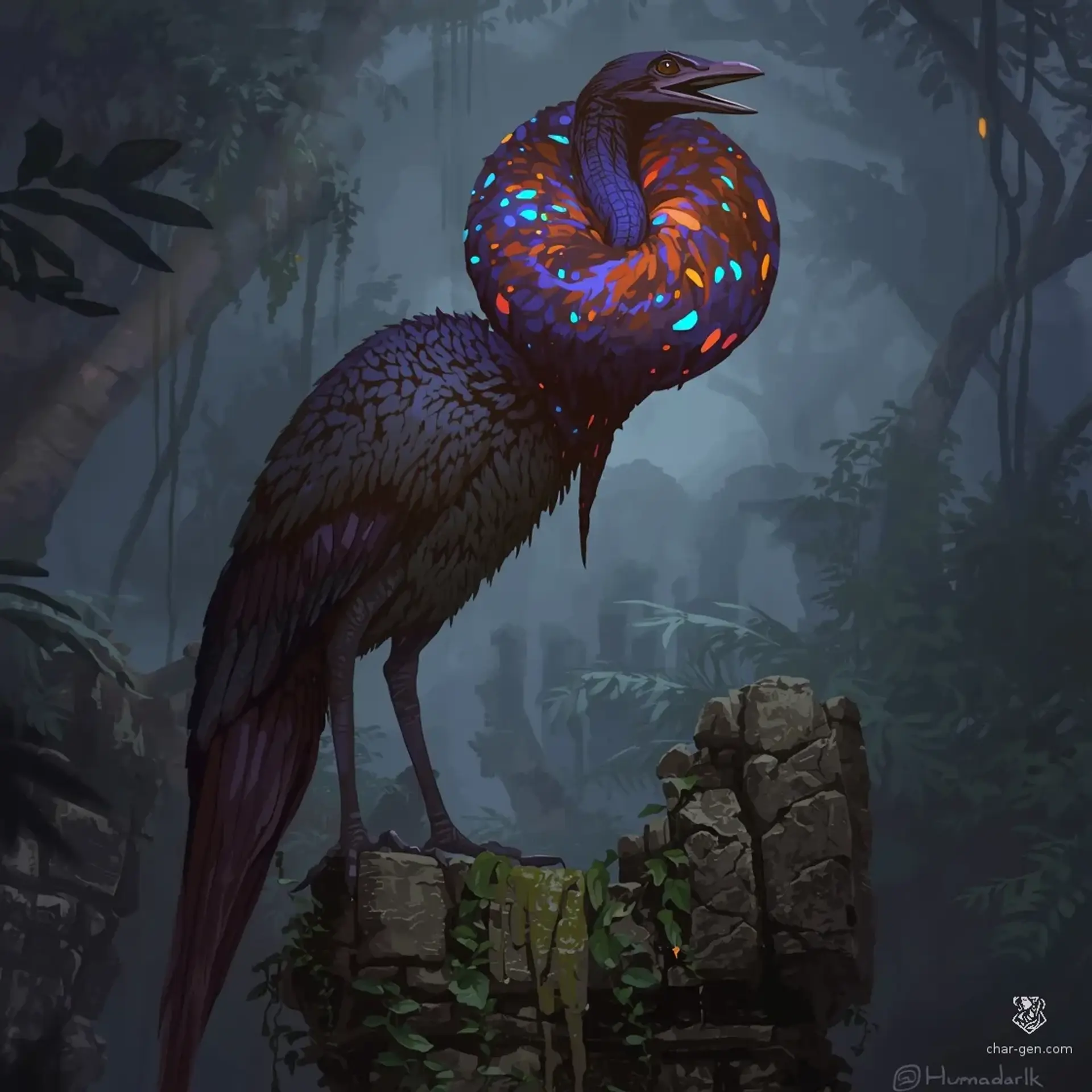 Violet-Frilled Geckran