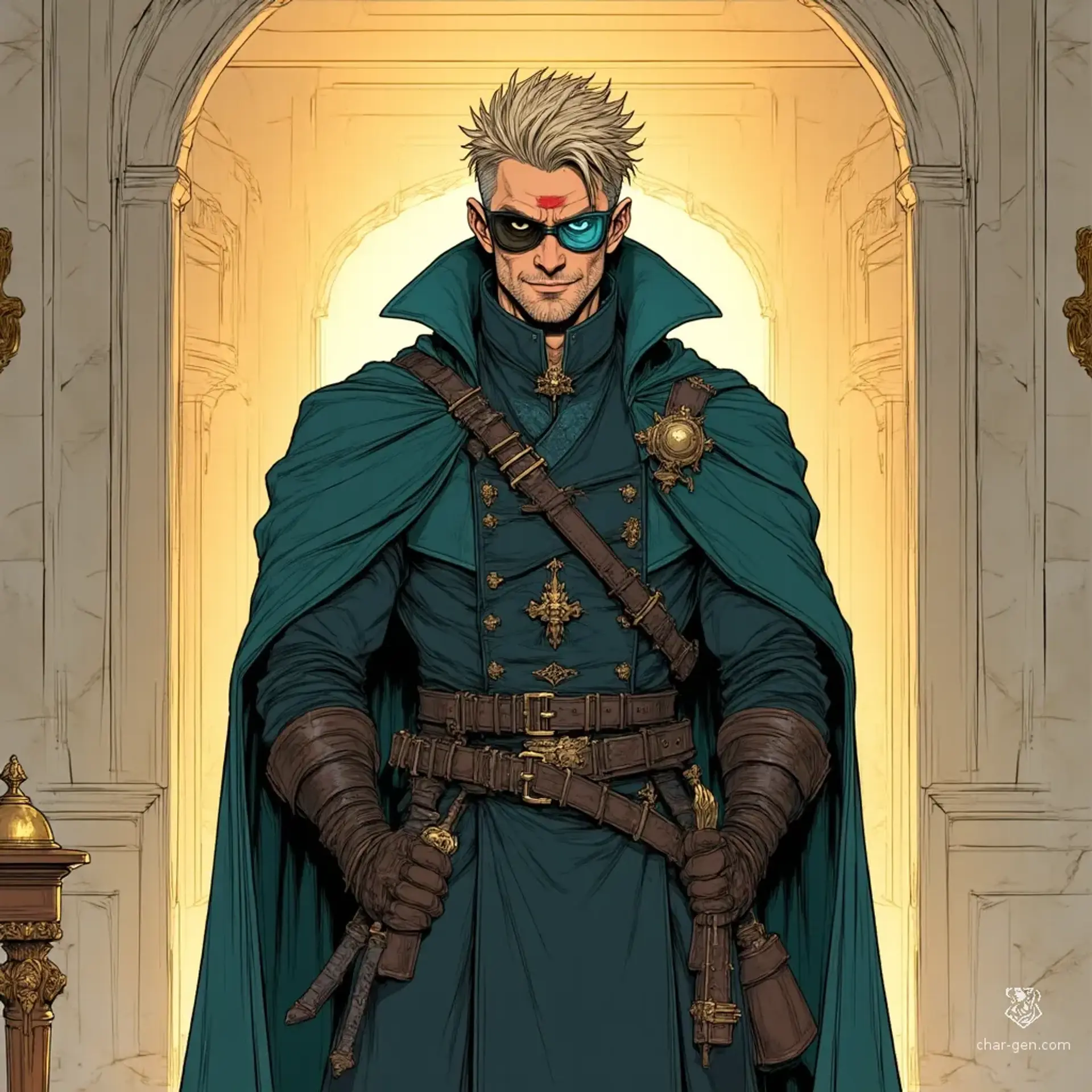 Rowan Ovibos - AI-generated fantasy NPC