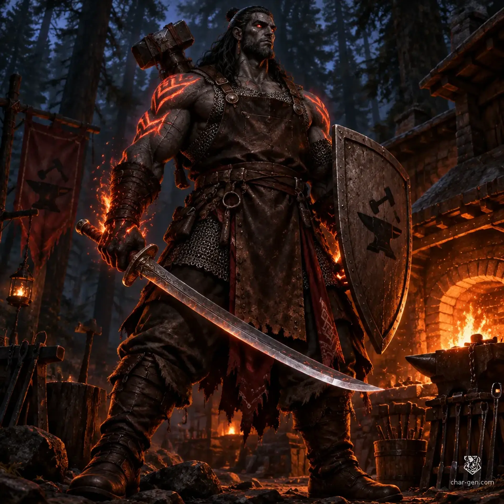 Gideon - AI-generated fantasy Character