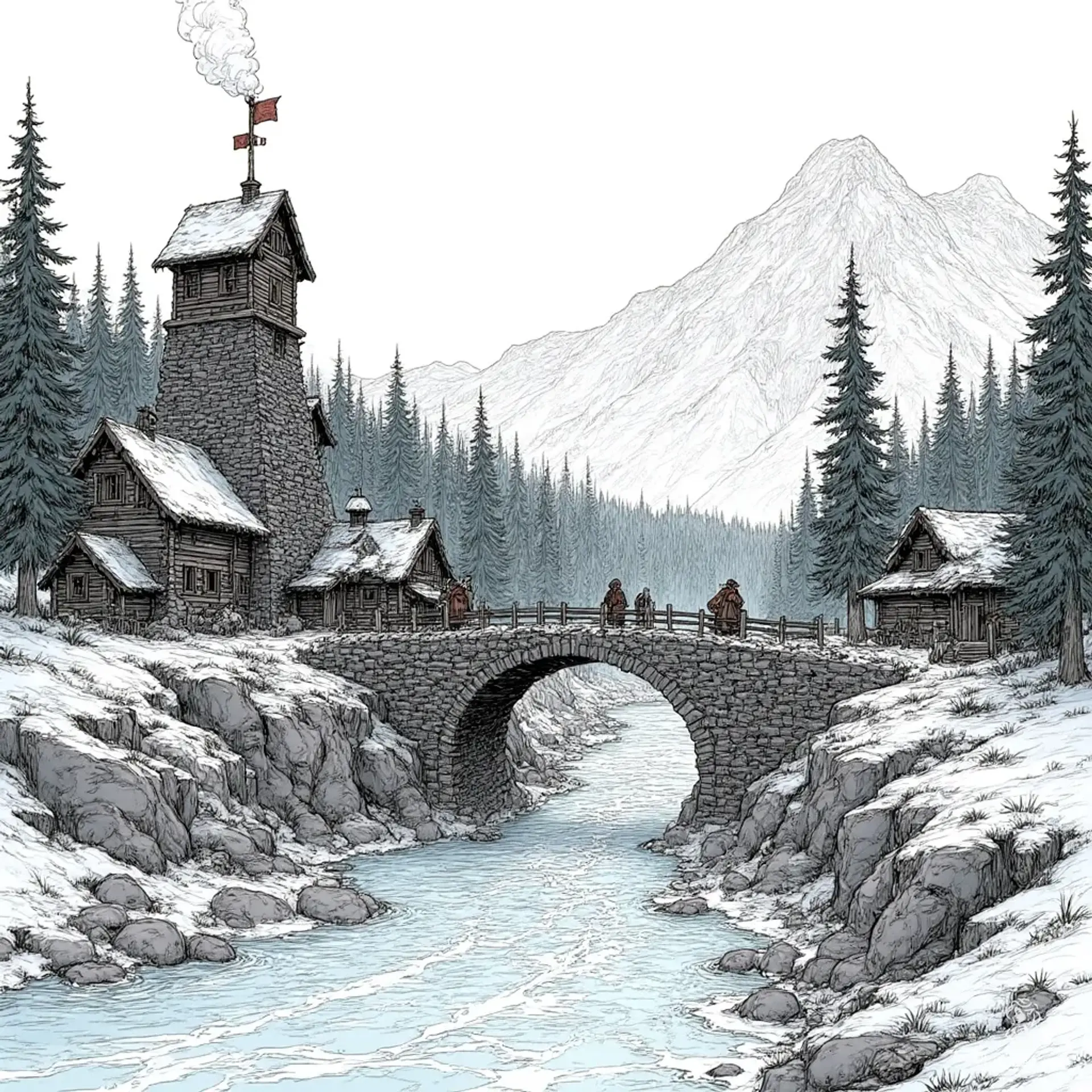 Rivenmark Crossing - AI-generated fantasy Settlement