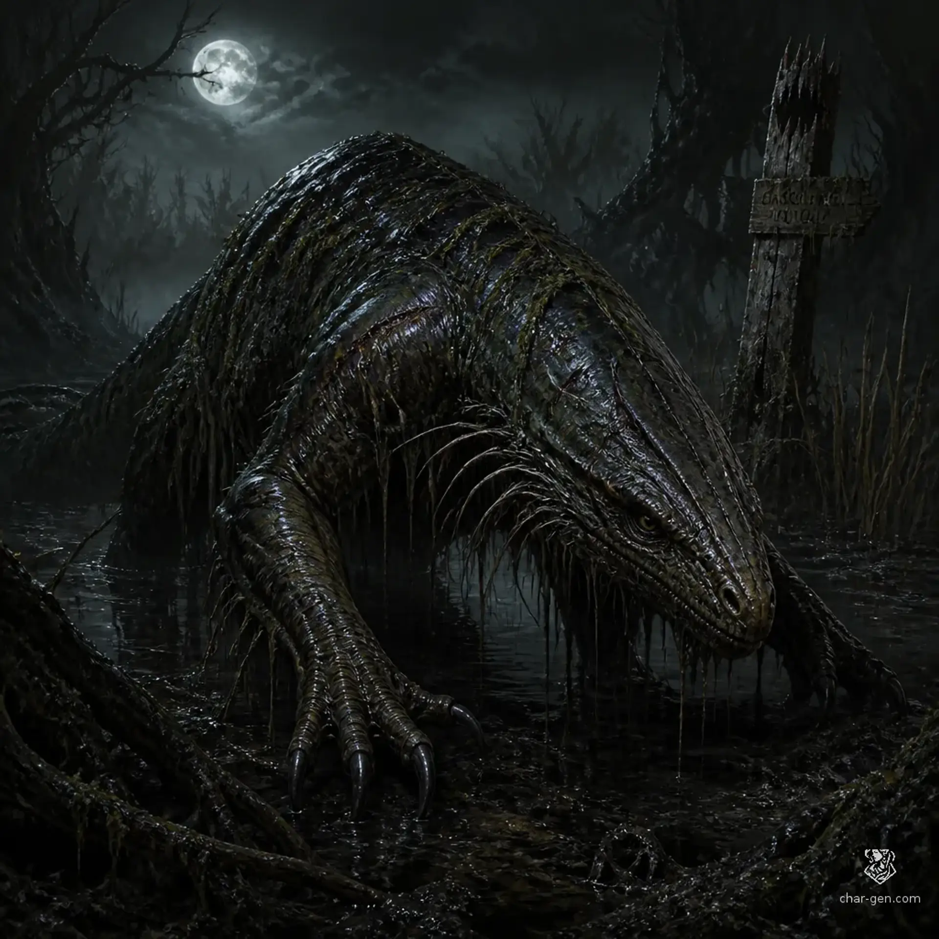 Mireclaw Stalker - AI-generated fantasy Monster