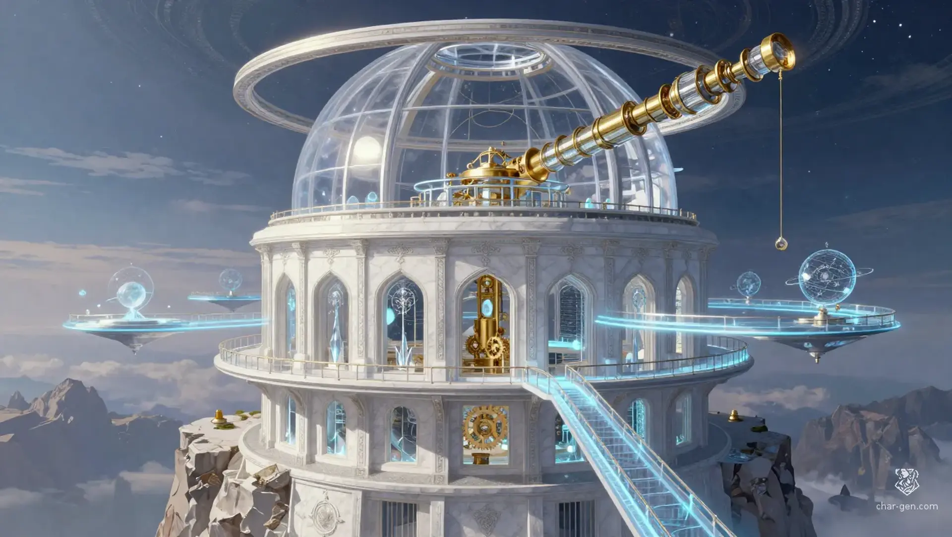 The Star Glass - AI-generated fantasy Building