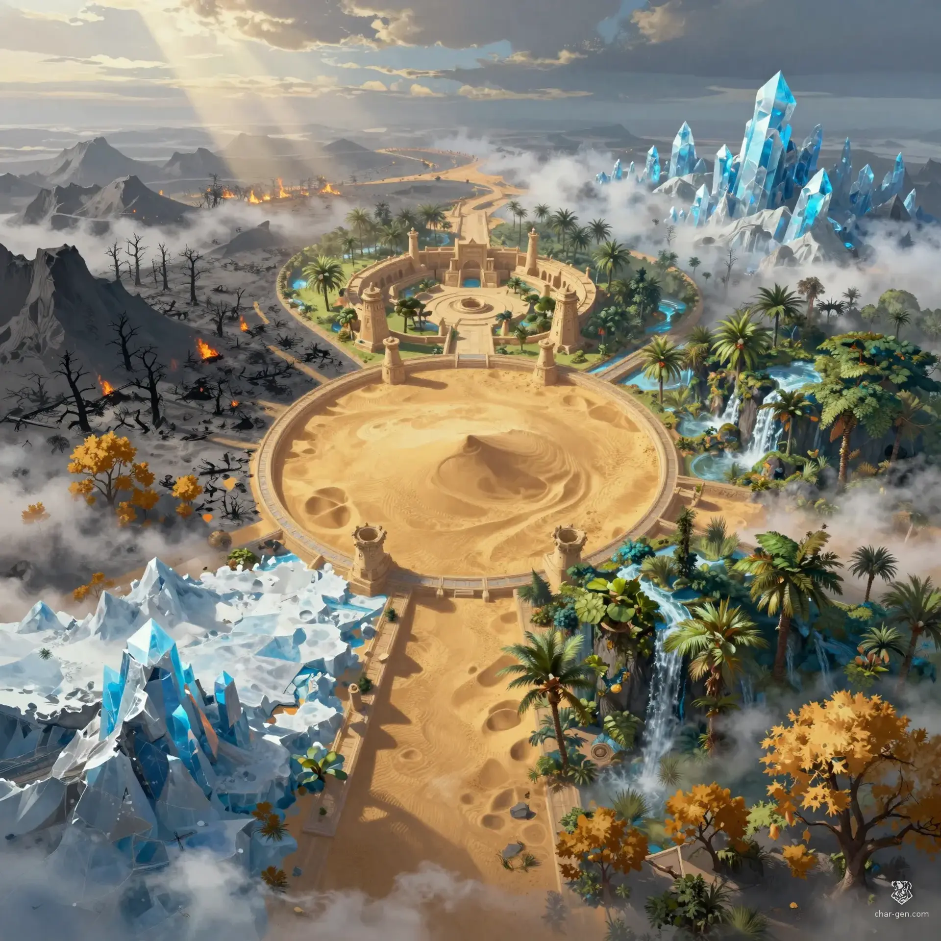 The Five-Fold Starlands - AI-generated fantasy Region
