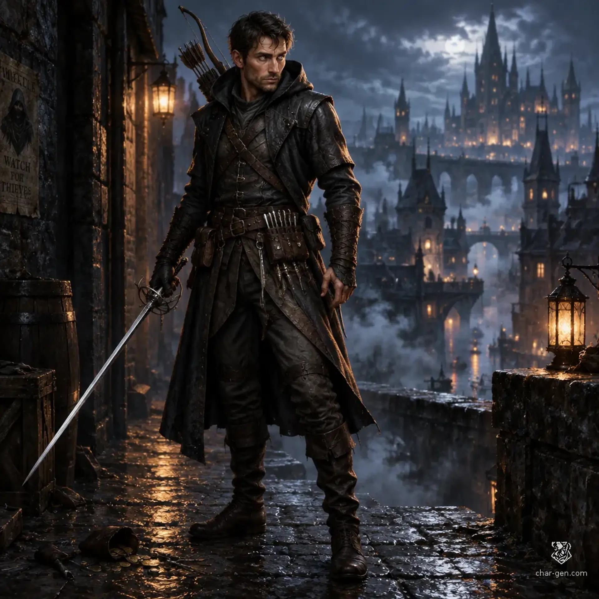Damien - AI-generated fantasy Character