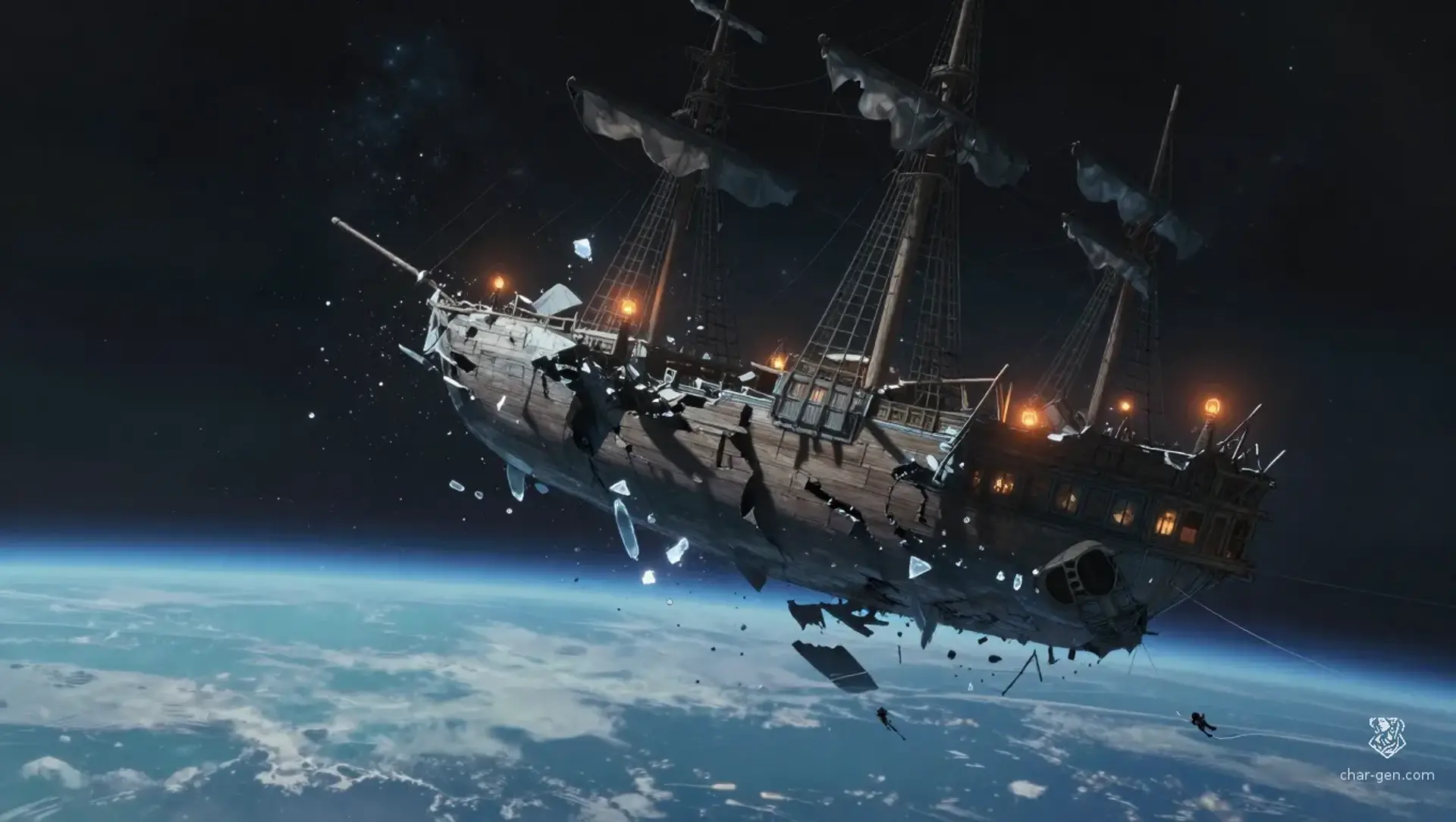 Shipwreck Off the Atmosphere