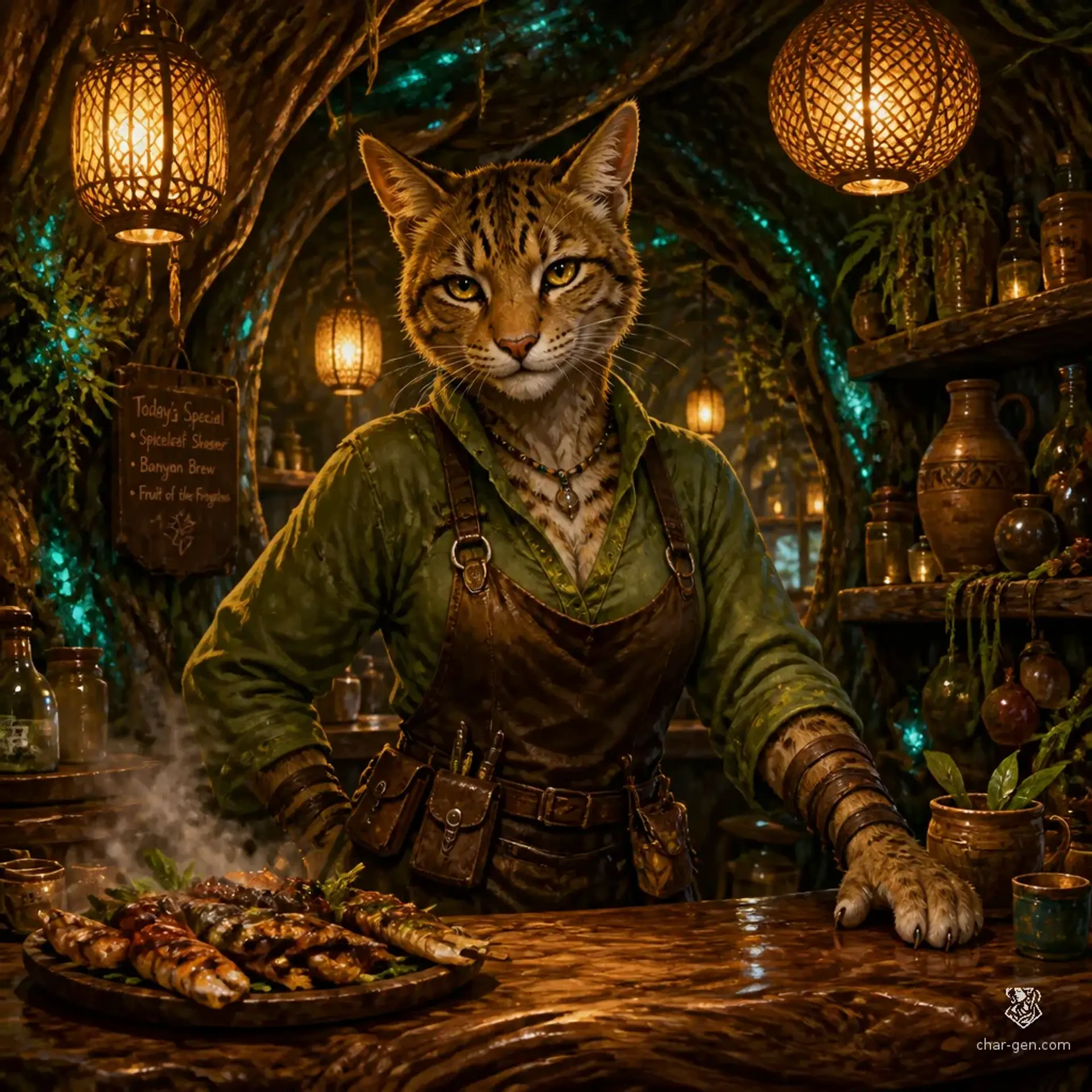The Gnarled Canopy - AI-generated fantasy Tavern