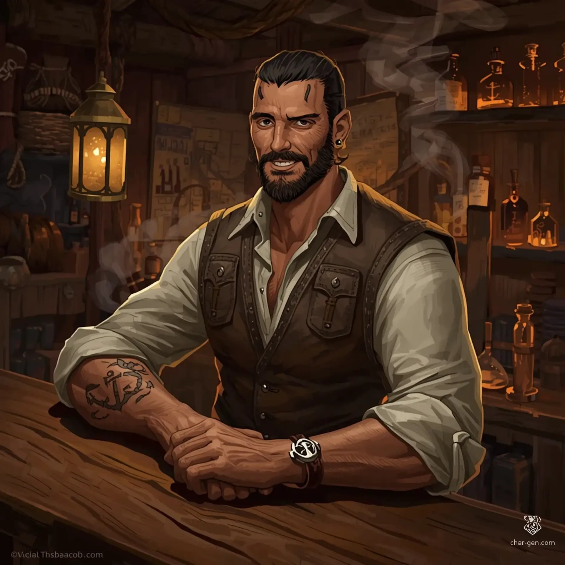 The Brine and Barrel - AI-generated fantasy Tavern