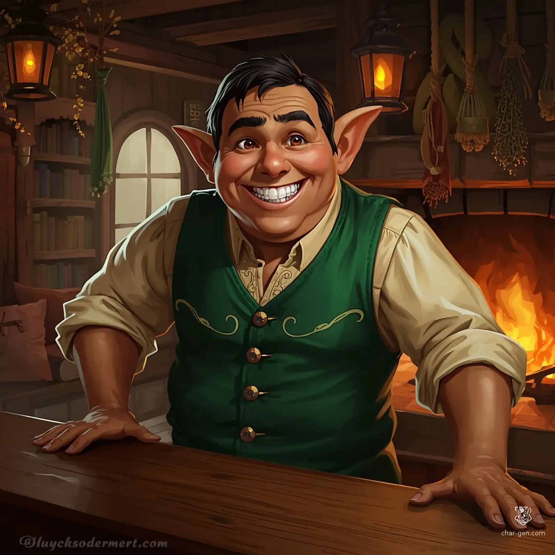 The Hearth and Thimble - AI-generated fantasy Tavern