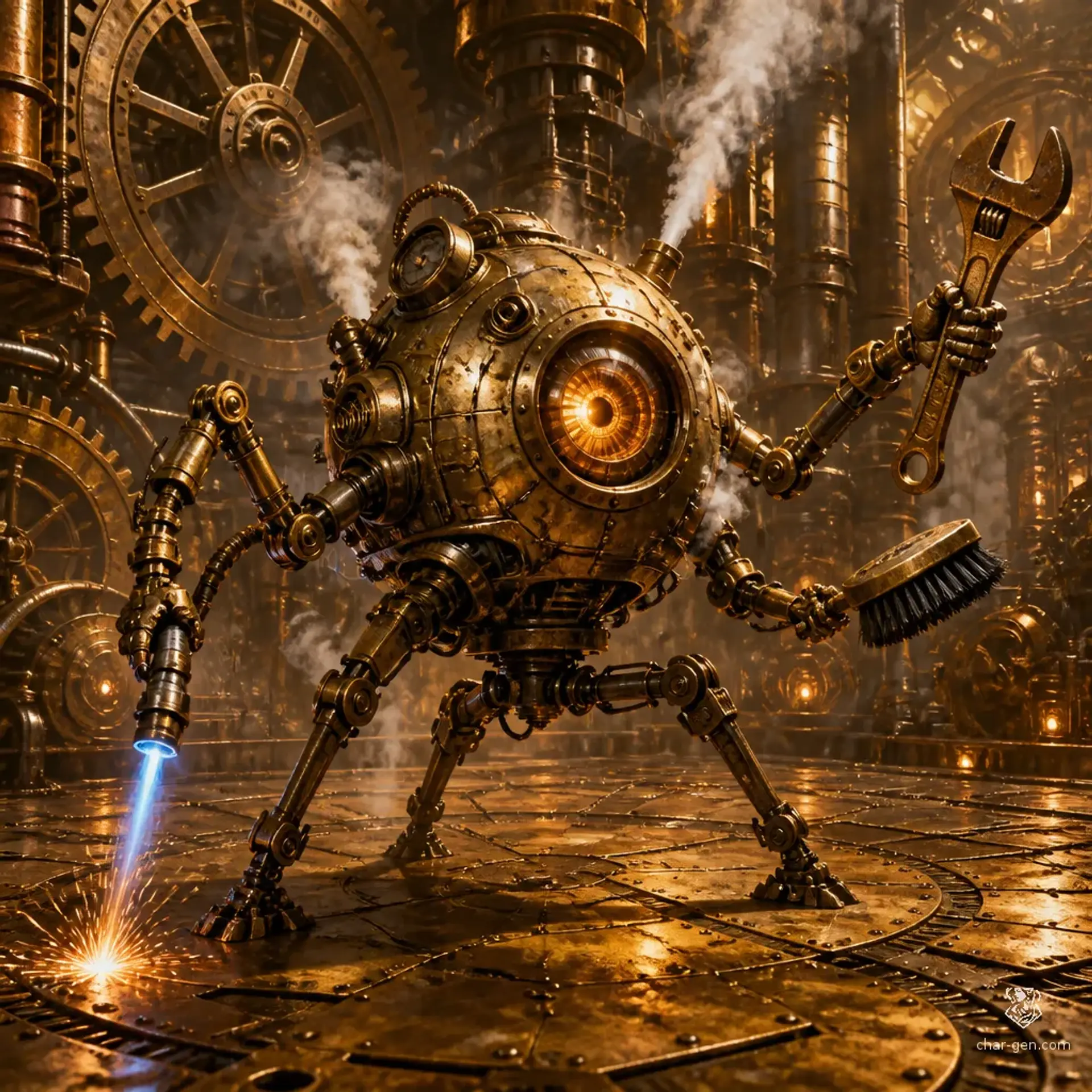 Crucible Maintenance Droid - AI-generated fantasy Monster