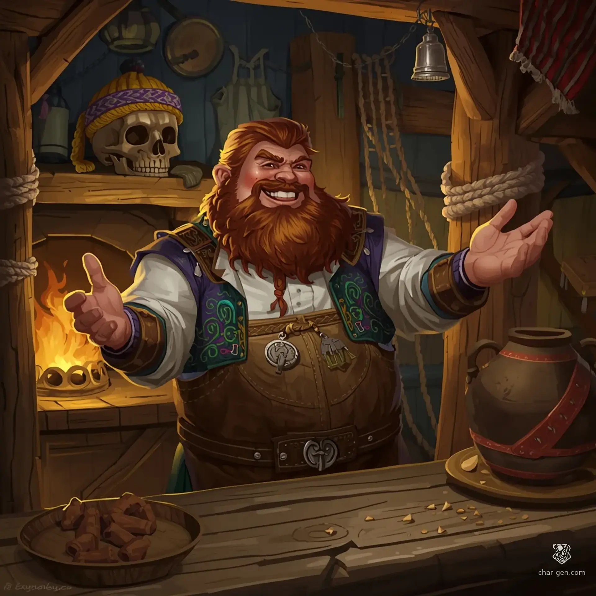 The Swaying Hull - AI-generated fantasy Tavern