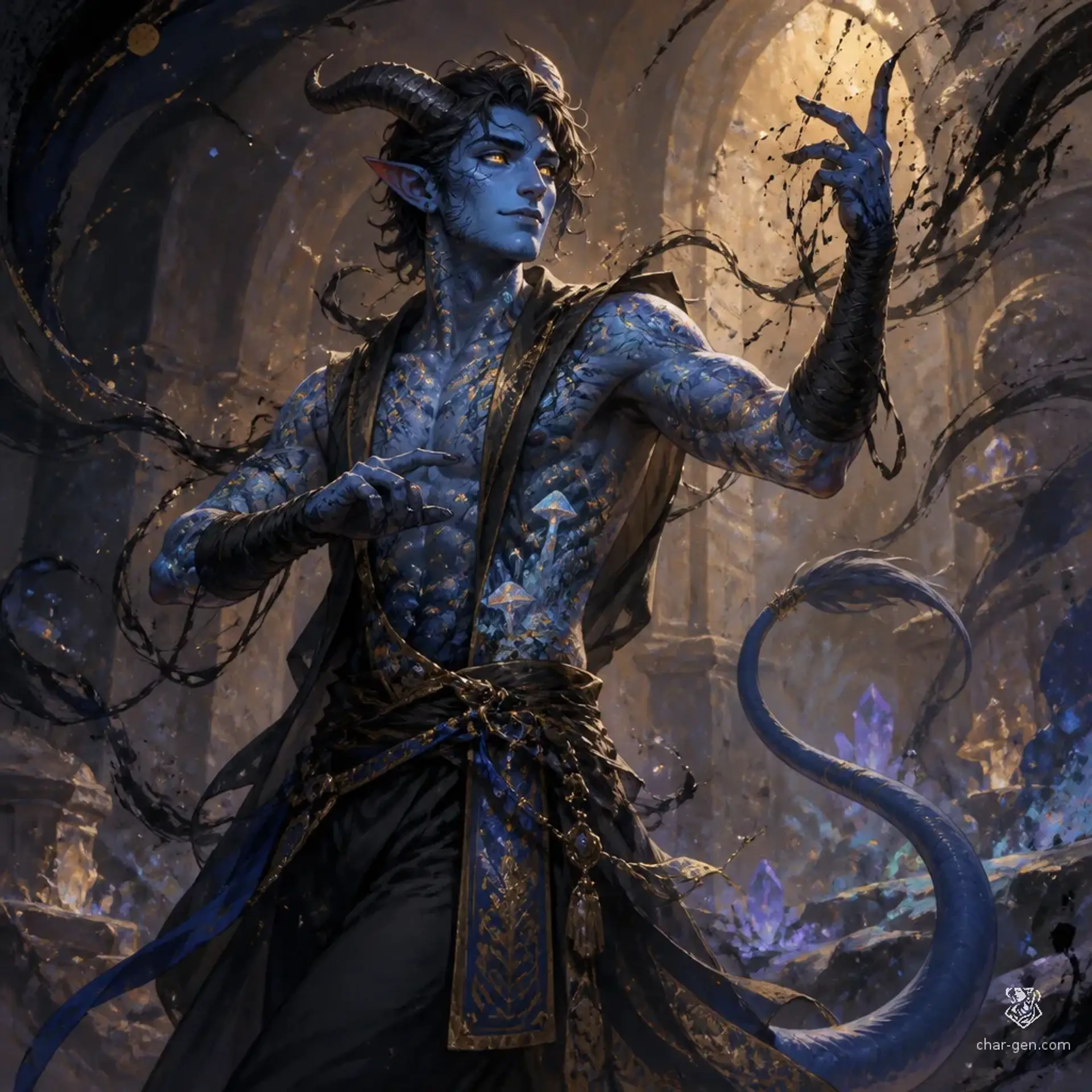 Serzza Kraine - AI-generated fantasy Character