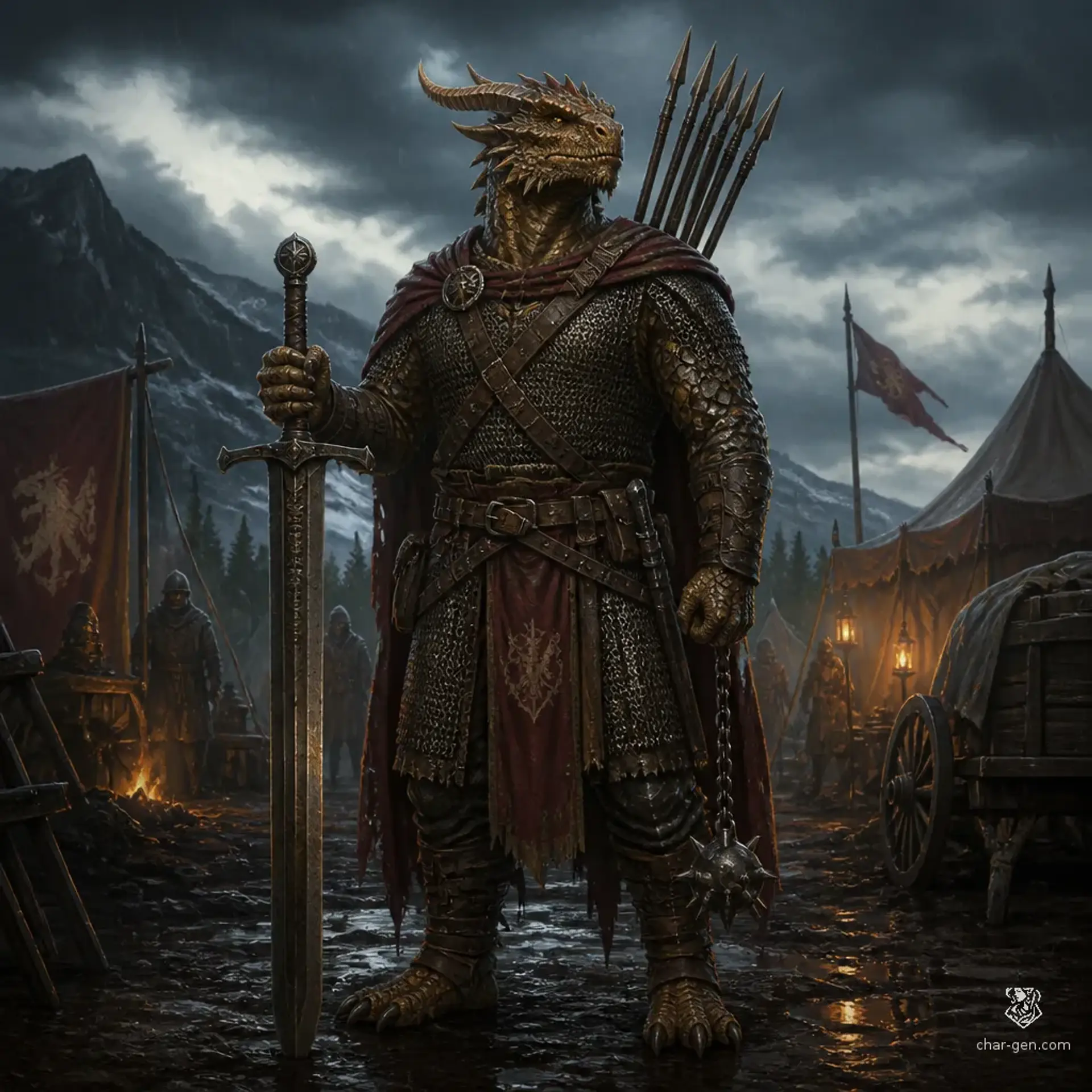 Shesh Qarash - AI-generated fantasy Character