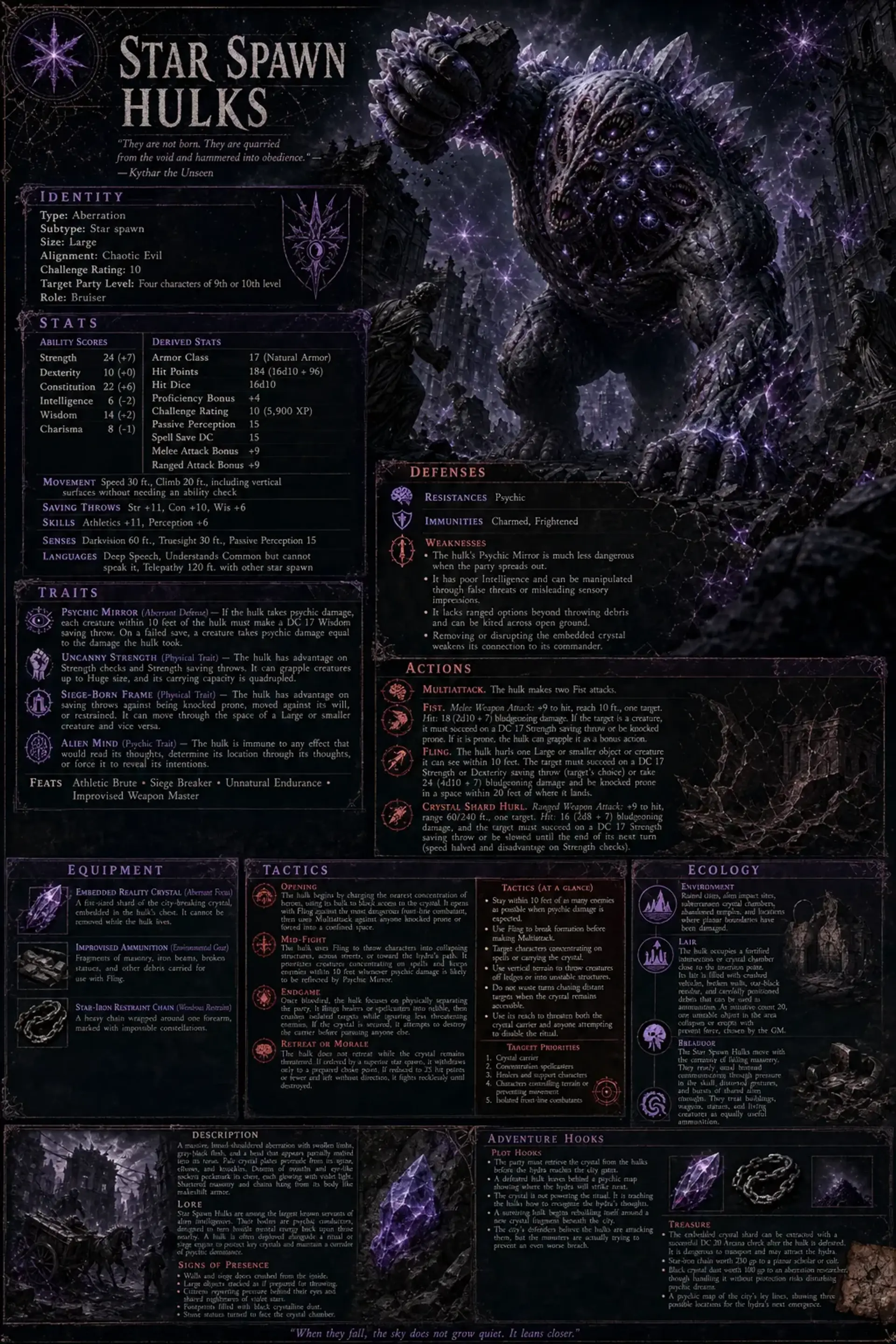 Star Spawn Hulks - AI-generated fantasy Monster
