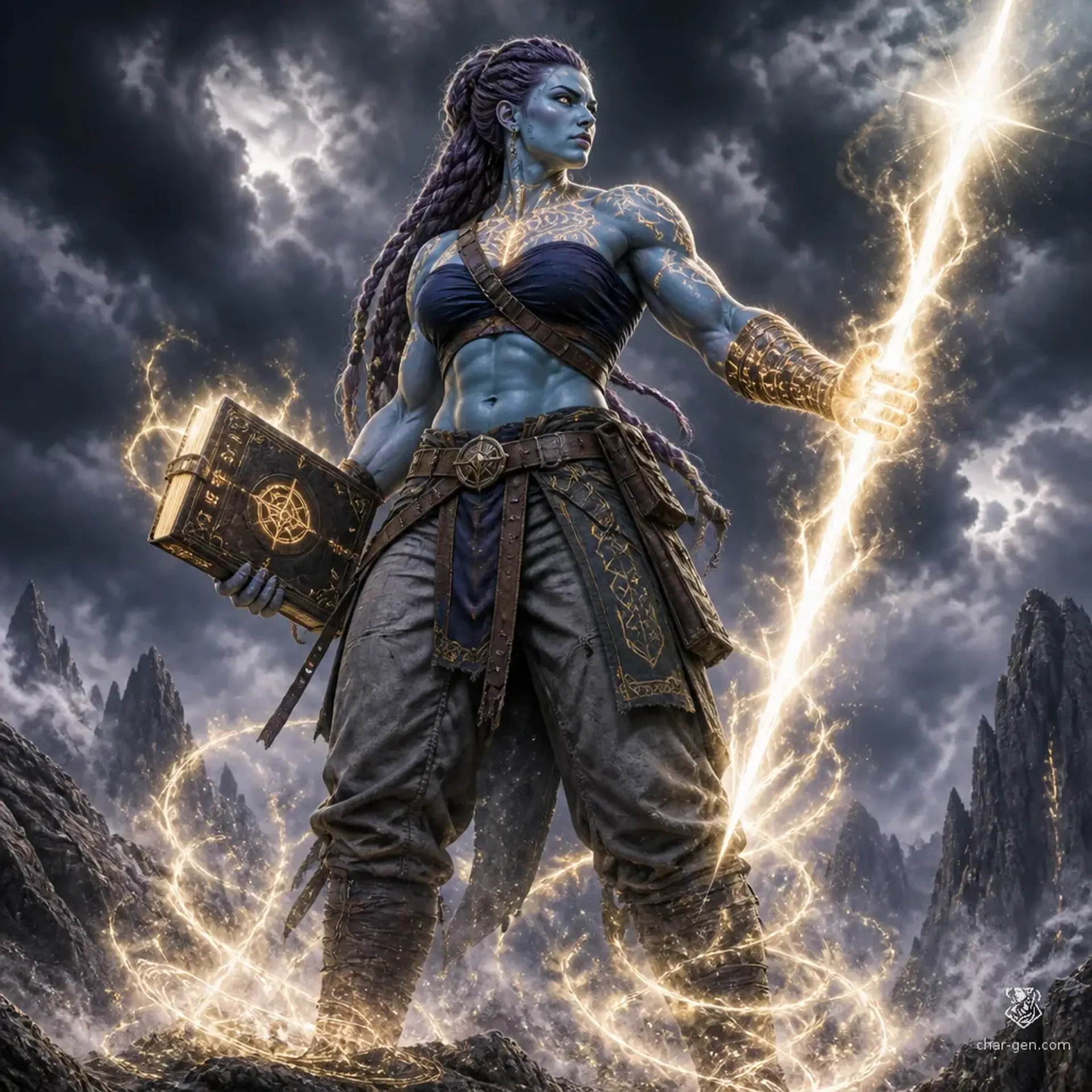 Elin Cloud-Blessed - AI-generated fantasy Character