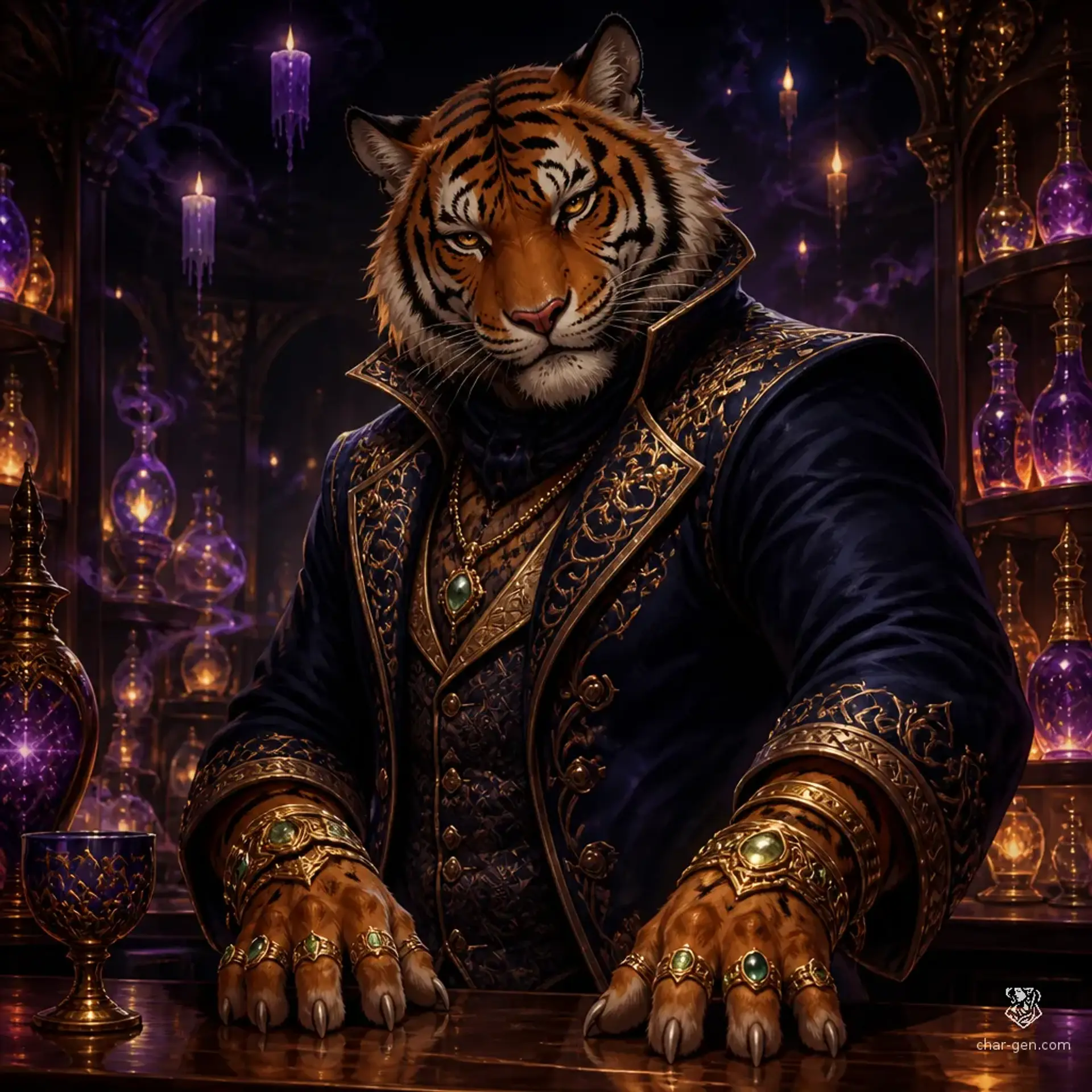The Indigo Mirage - AI-generated fantasy Tavern