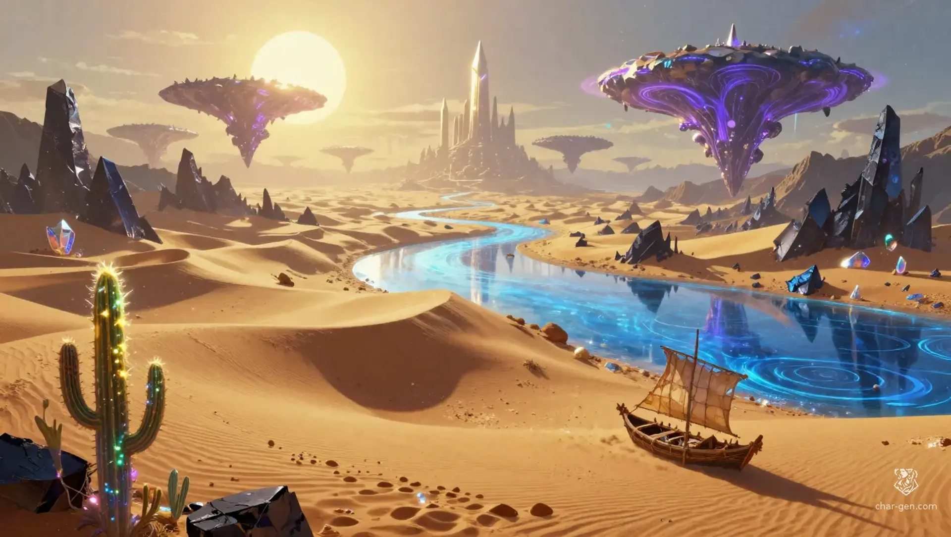 The Glimmering Expanse - AI-generated fantasy Region