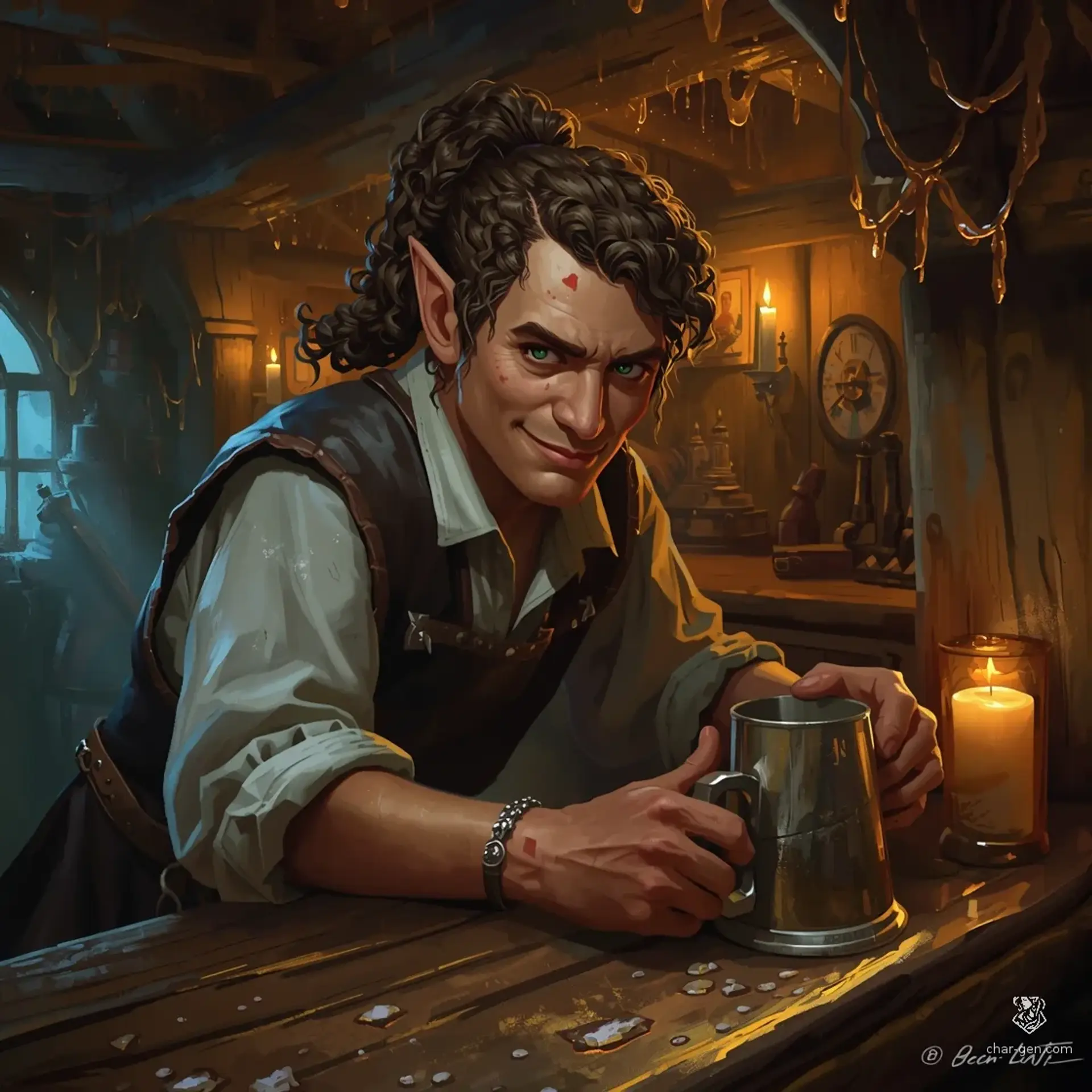 Candlelight Guildhall - AI-generated fantasy Tavern