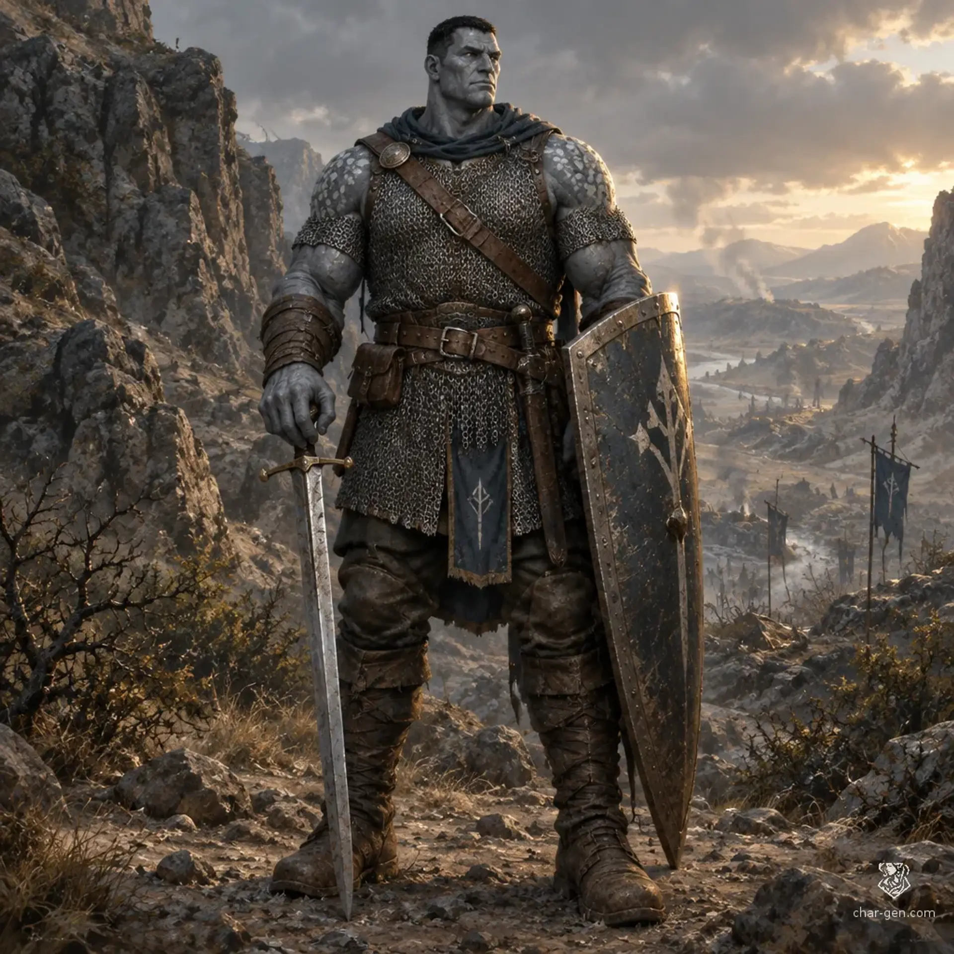 Raynar Krush - AI-generated fantasy Character