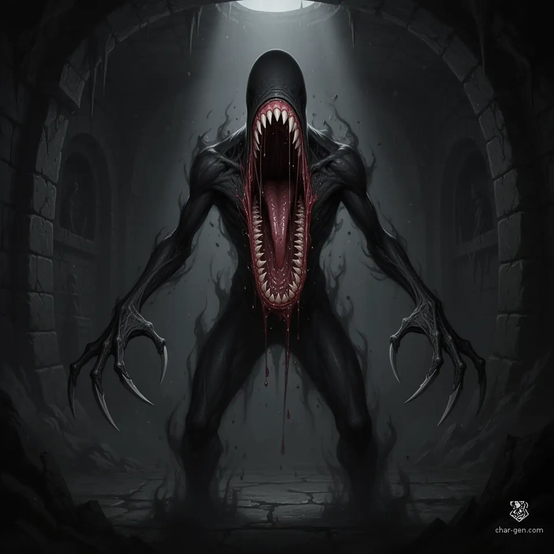 Faceless Stalker - AI-generated fantasy Monster