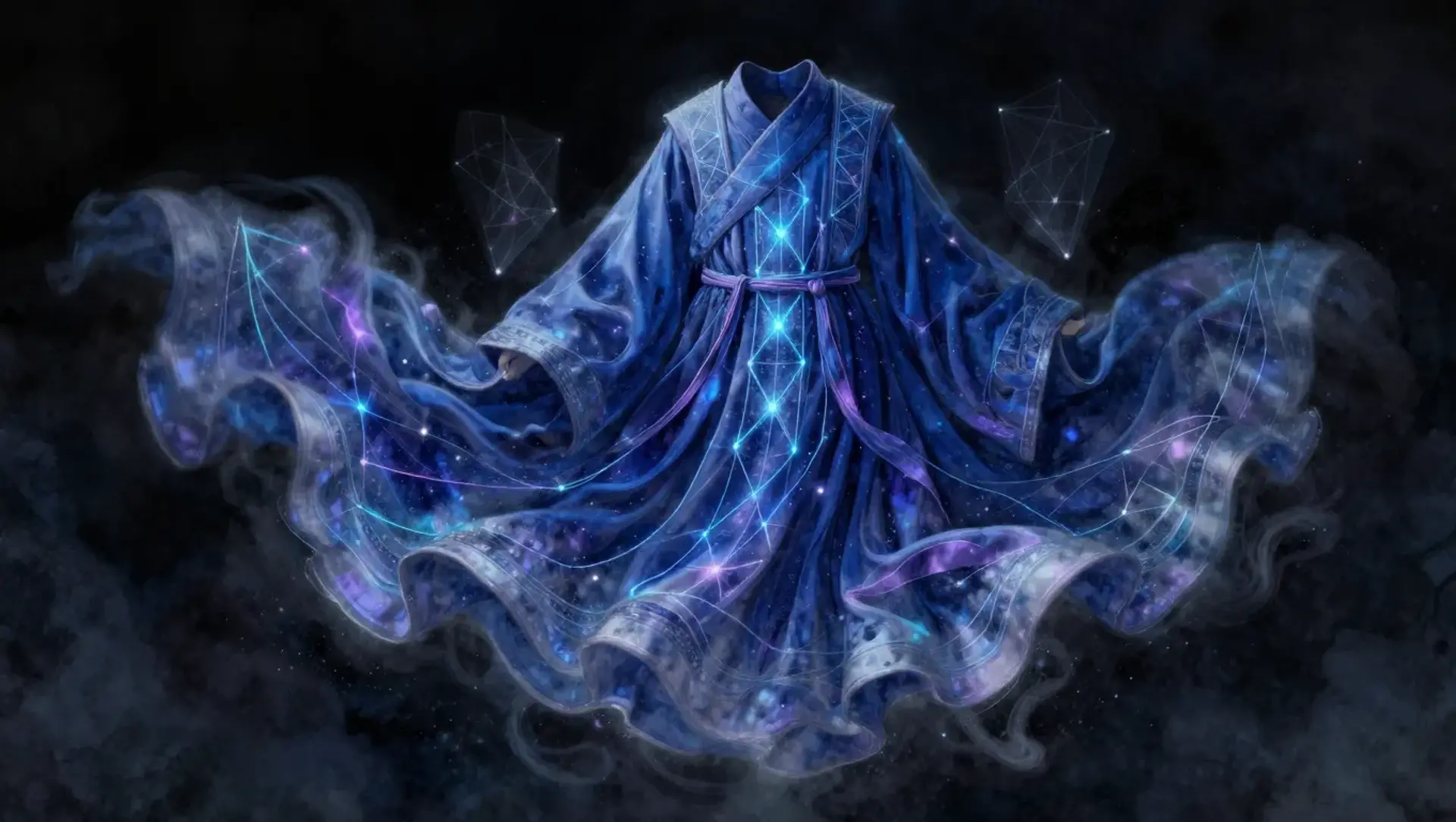 Shroud of the Sundered Traveler - AI-generated fantasy Magic Item