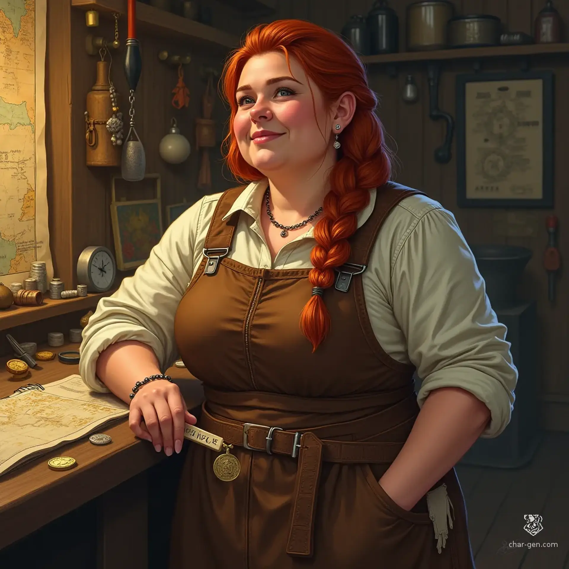 Brenna Narthbeard - AI-generated fantasy NPC
