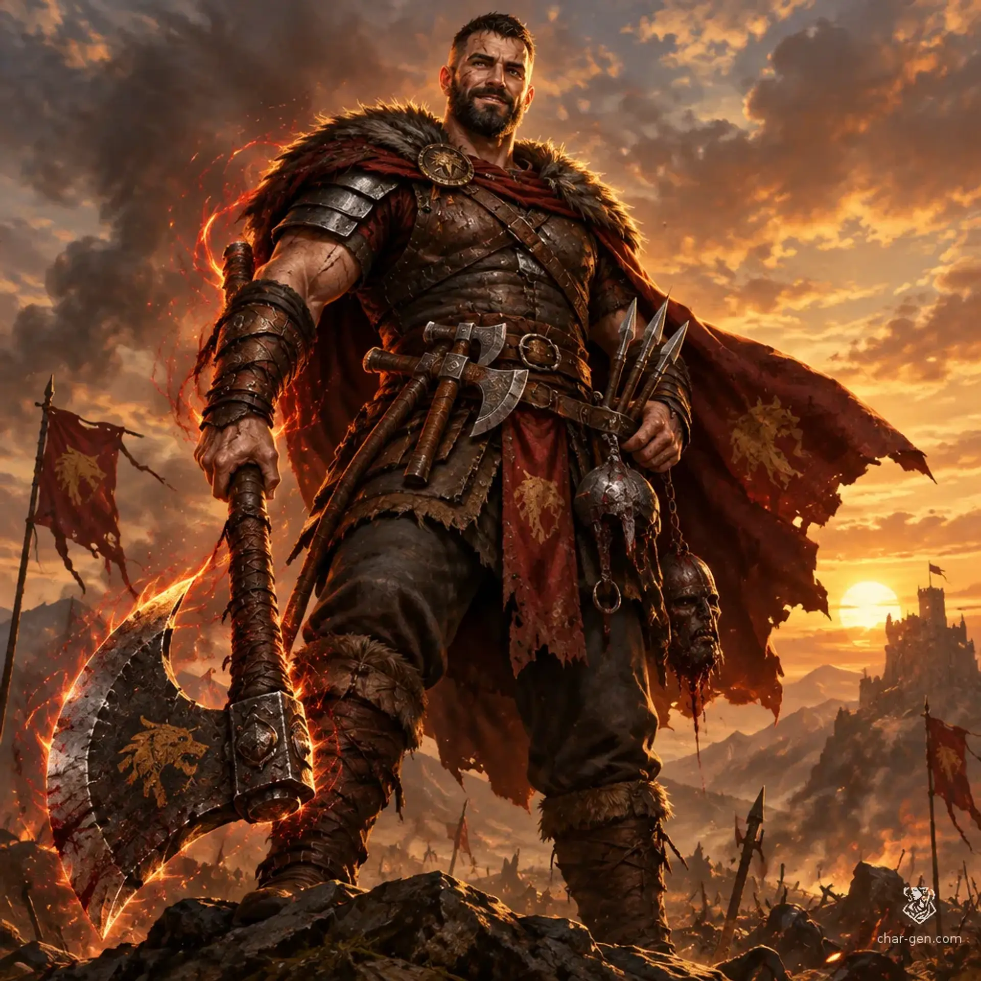 Captain Super Titan Defender - AI-generated fantasy Character