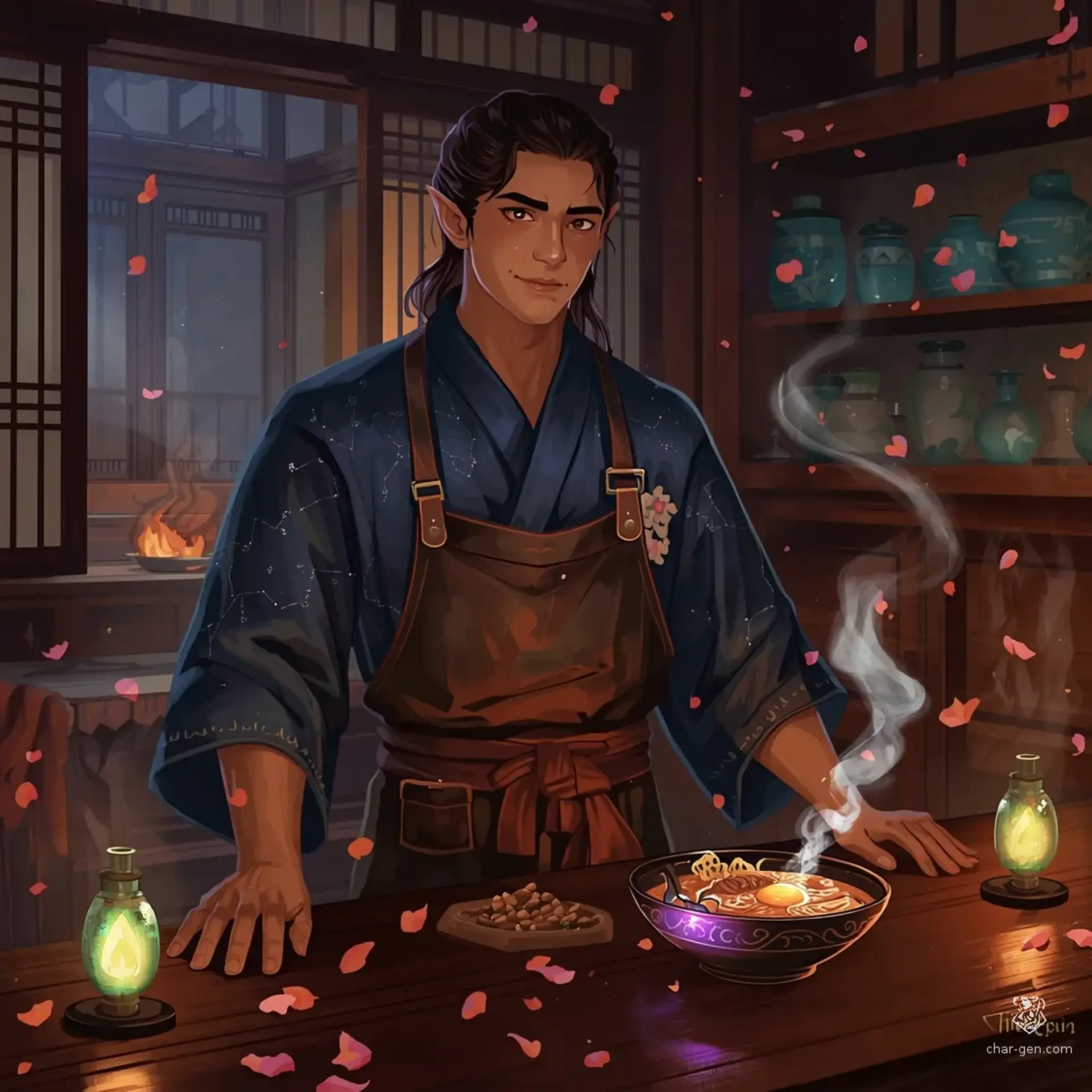 The Whispering Hibi - AI-generated fantasy Tavern