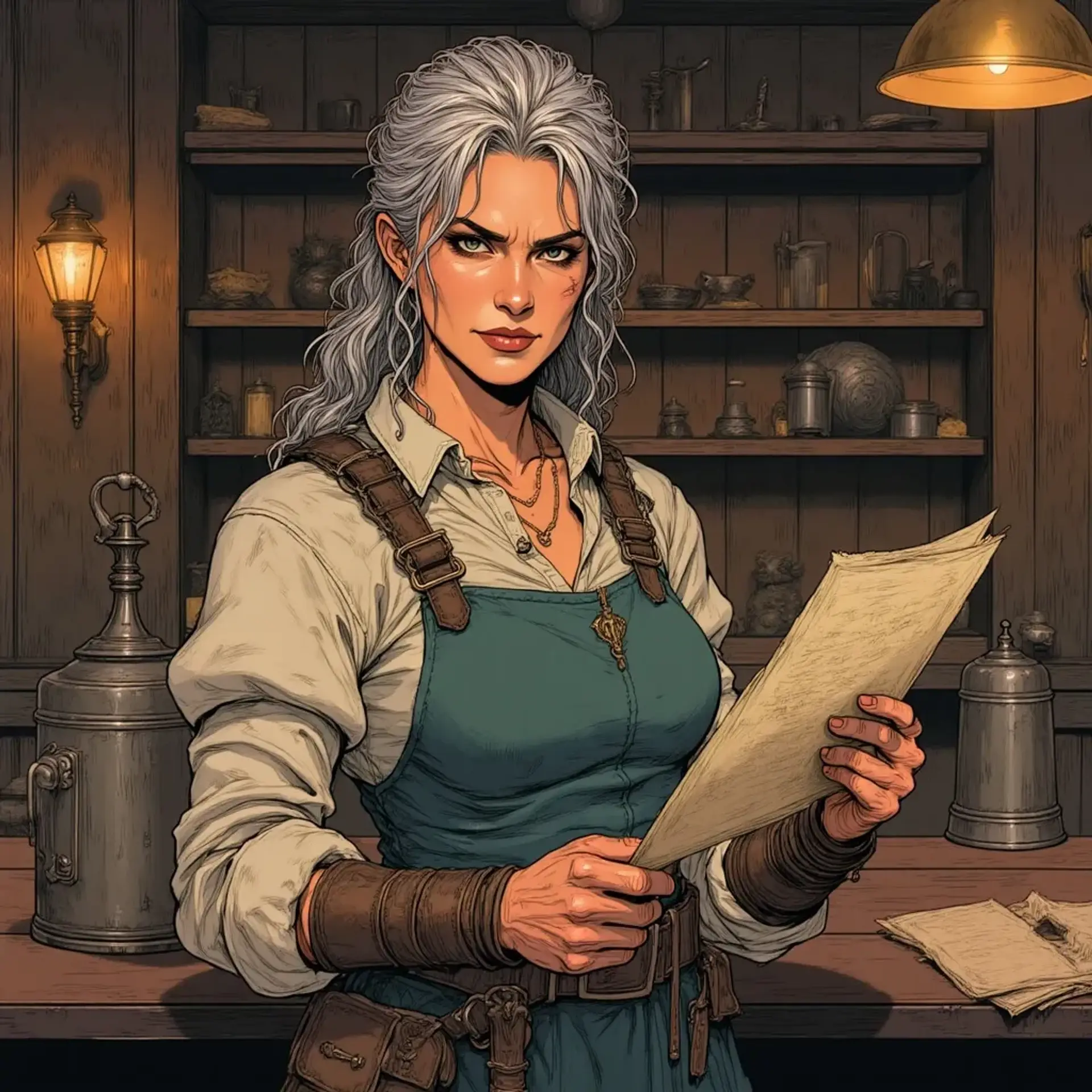 Marcelline Vaer - AI-generated fantasy NPC
