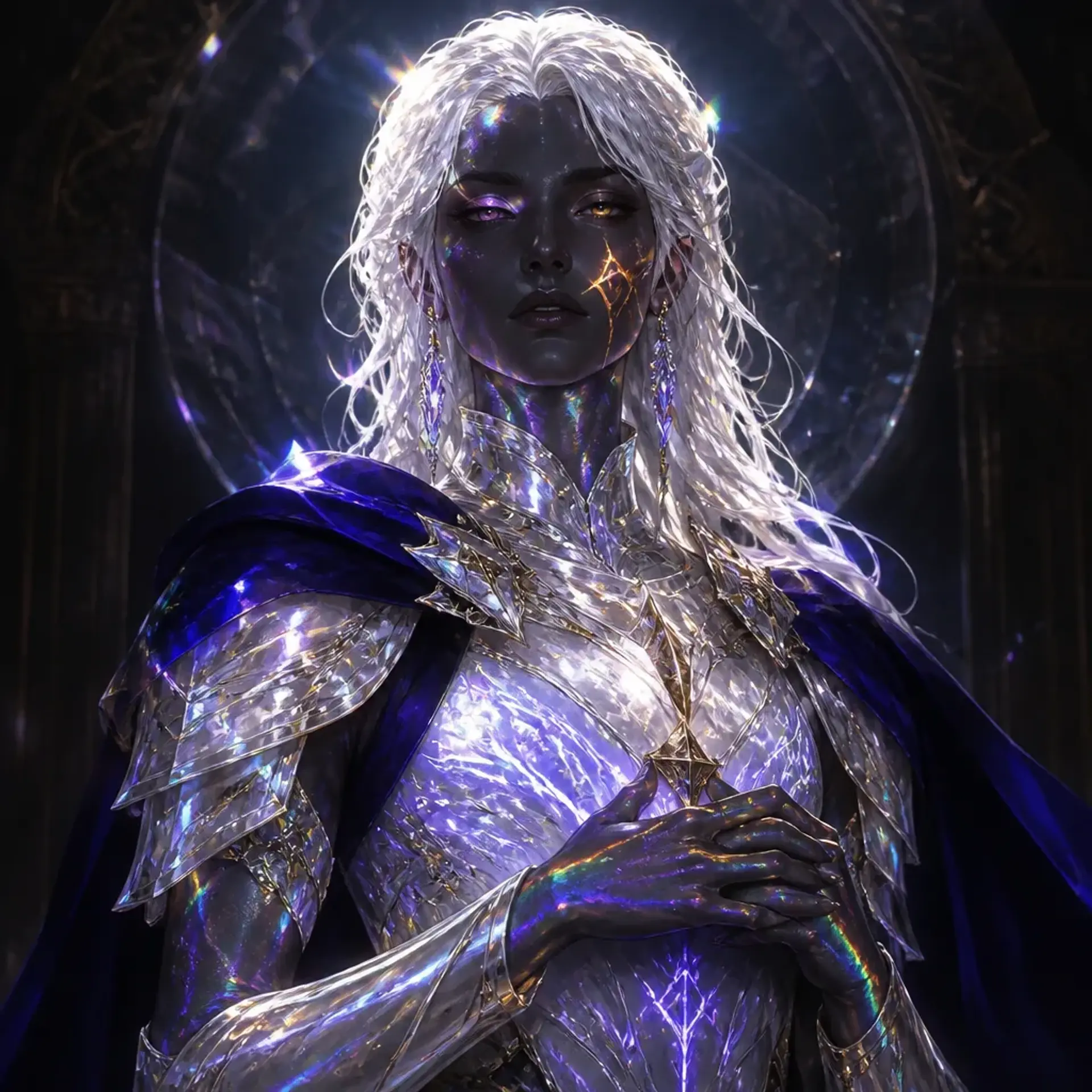 Farideh of the Seven Refractions - AI-generated fantasy NPC