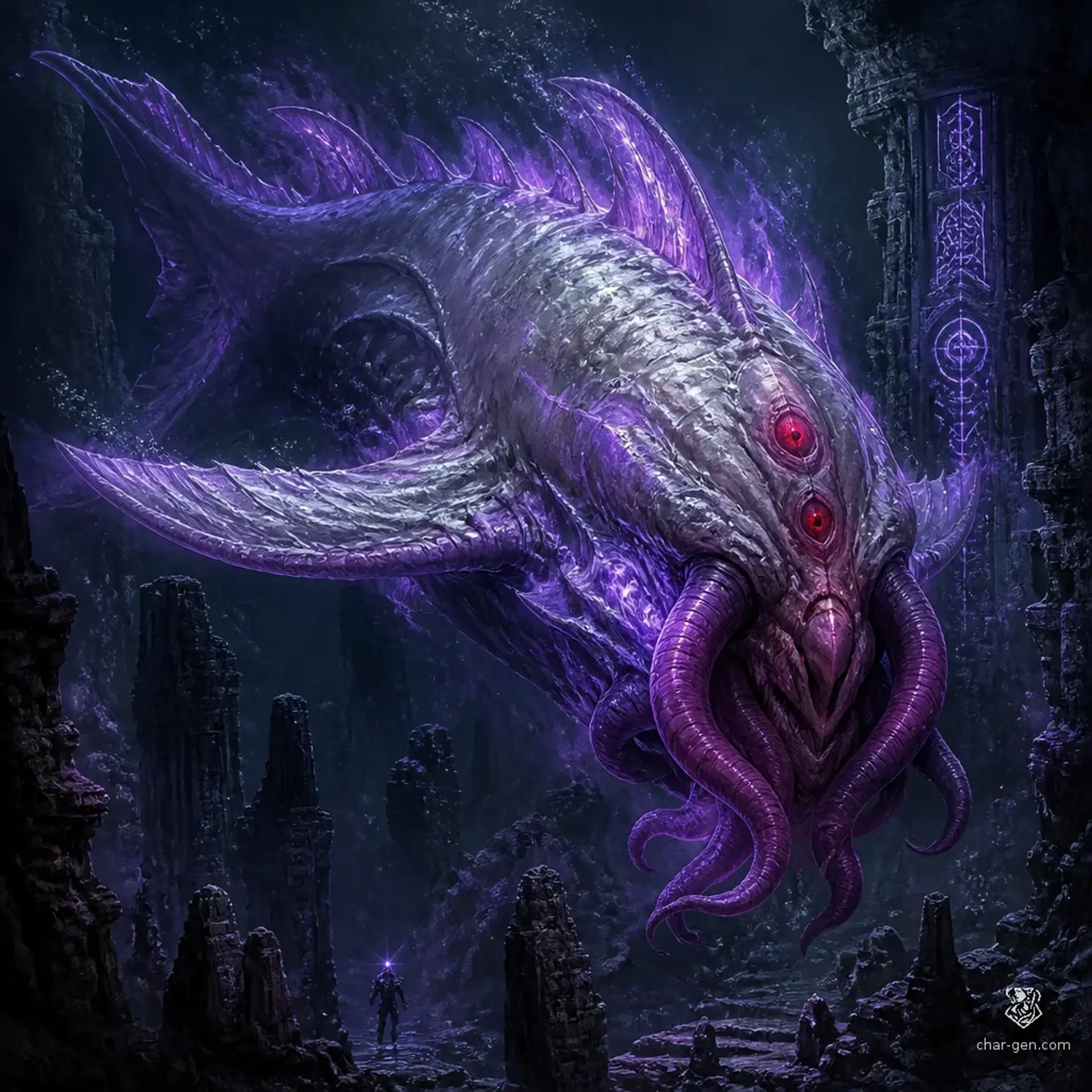 Abyssal Cephalite - AI-generated fantasy Monster
