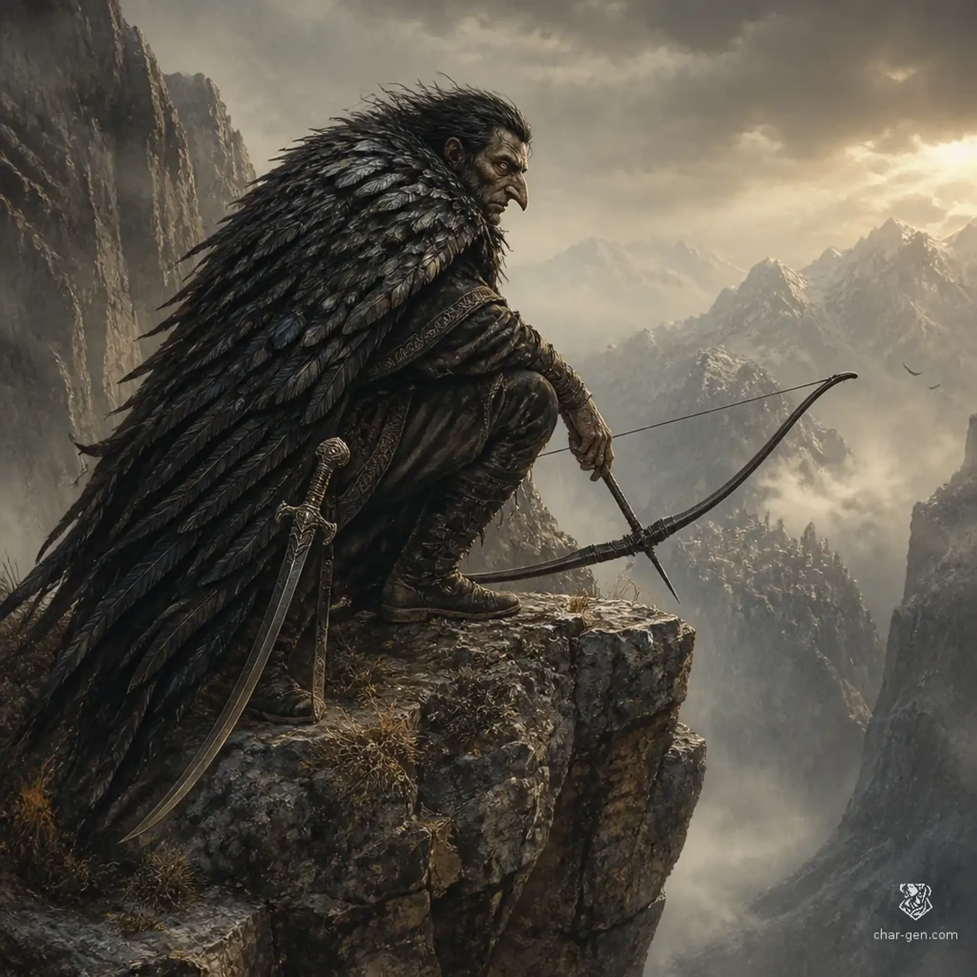 Kaelen 'The Vulture' Thorne - AI-generated fantasy Monster