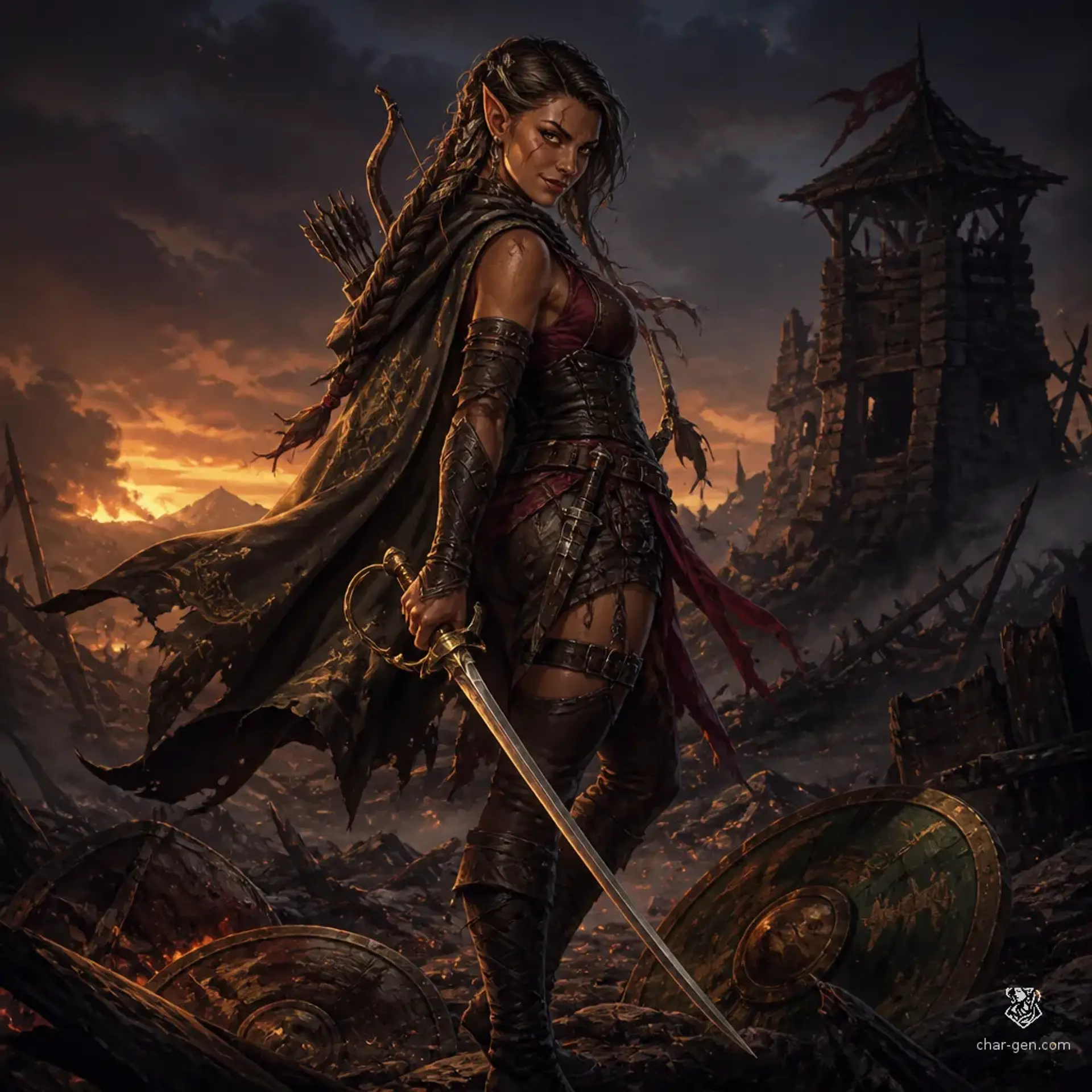 Ainoura Salima - AI-generated fantasy Character