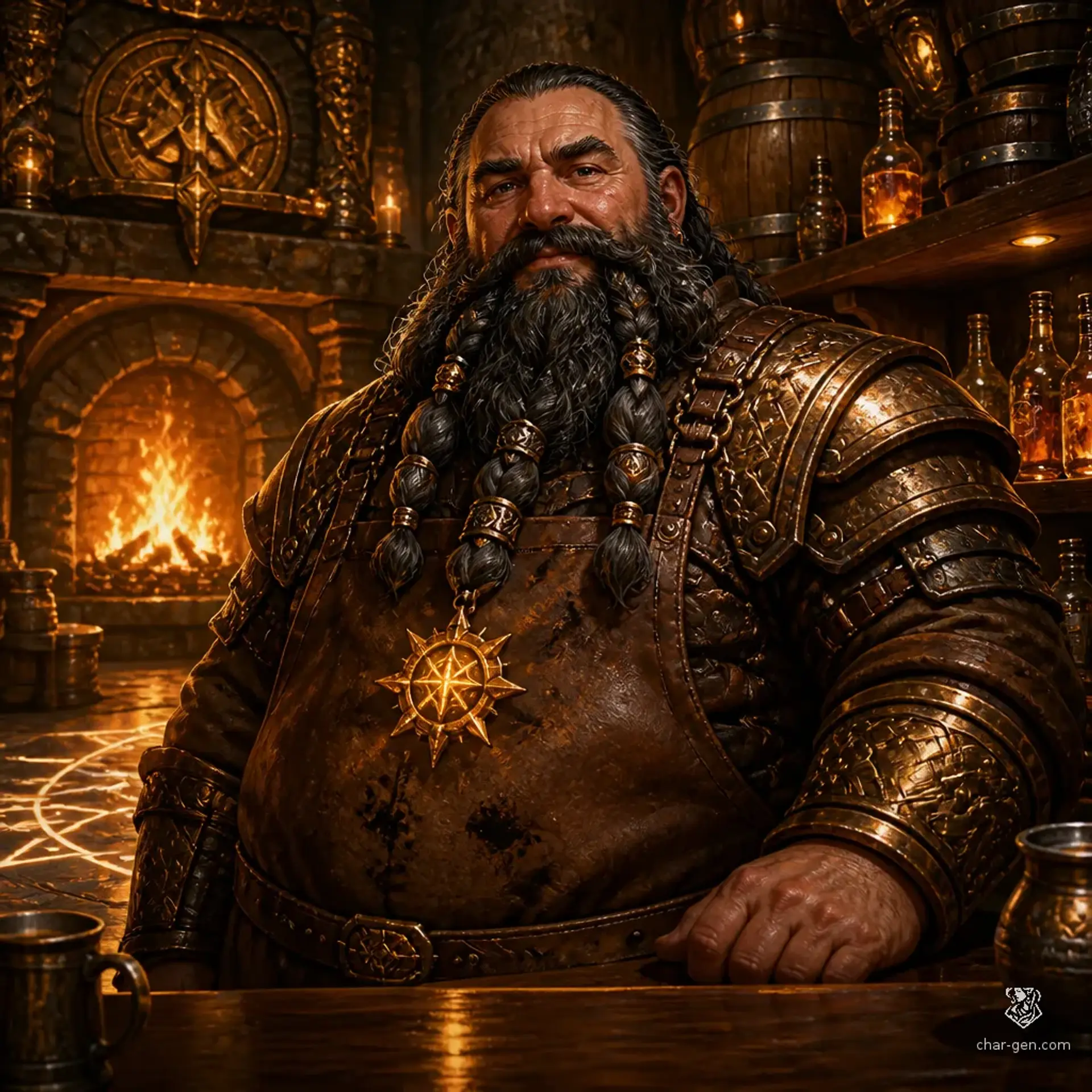 The Shattered Shield - AI-generated fantasy Tavern