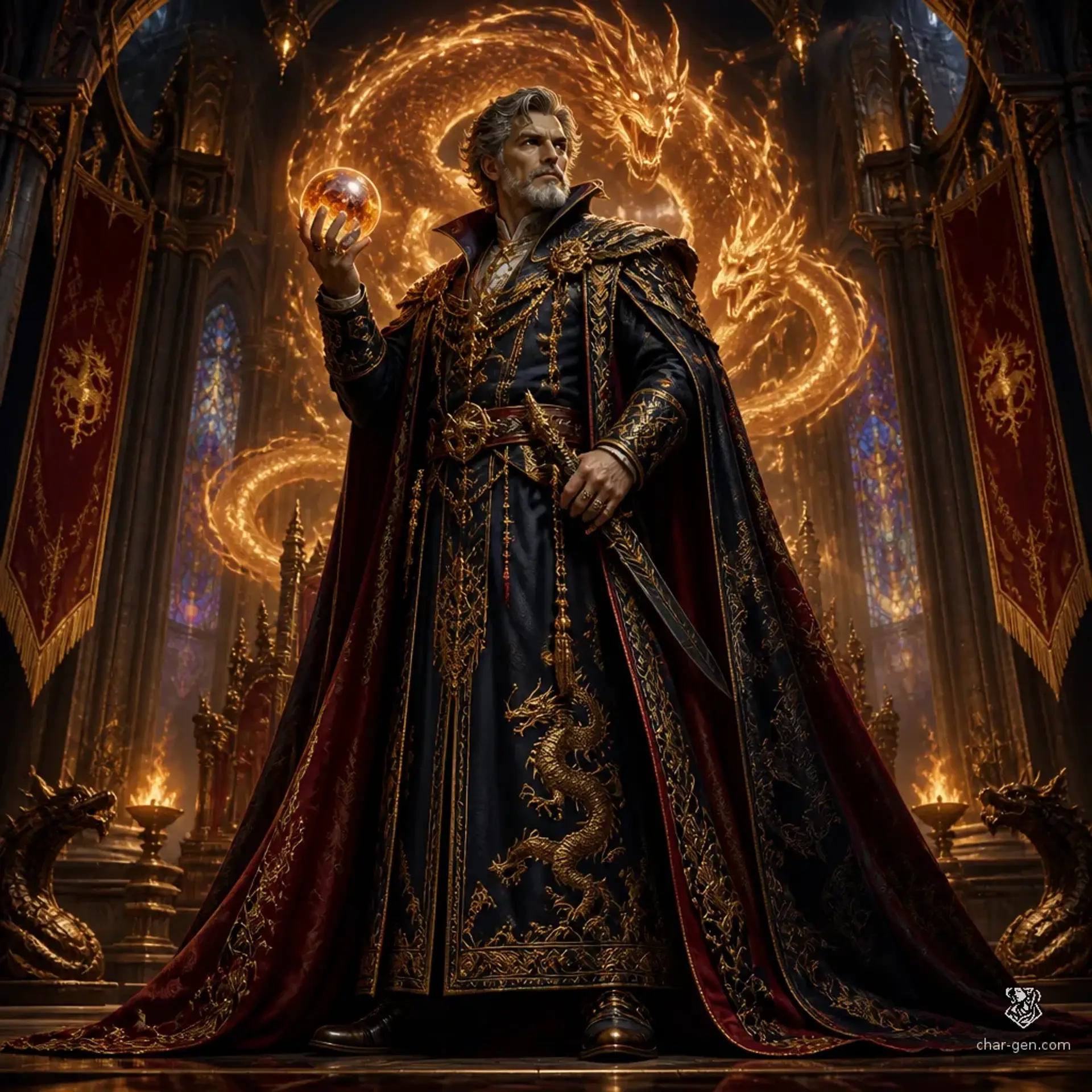 King Varyn Krayeth - AI-generated fantasy Character
