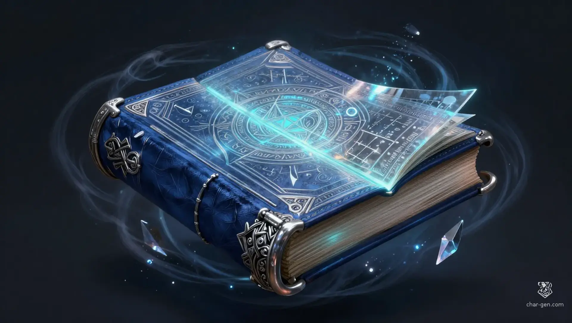 The Codex of Crystalline Resonance - AI-generated fantasy Spellbook