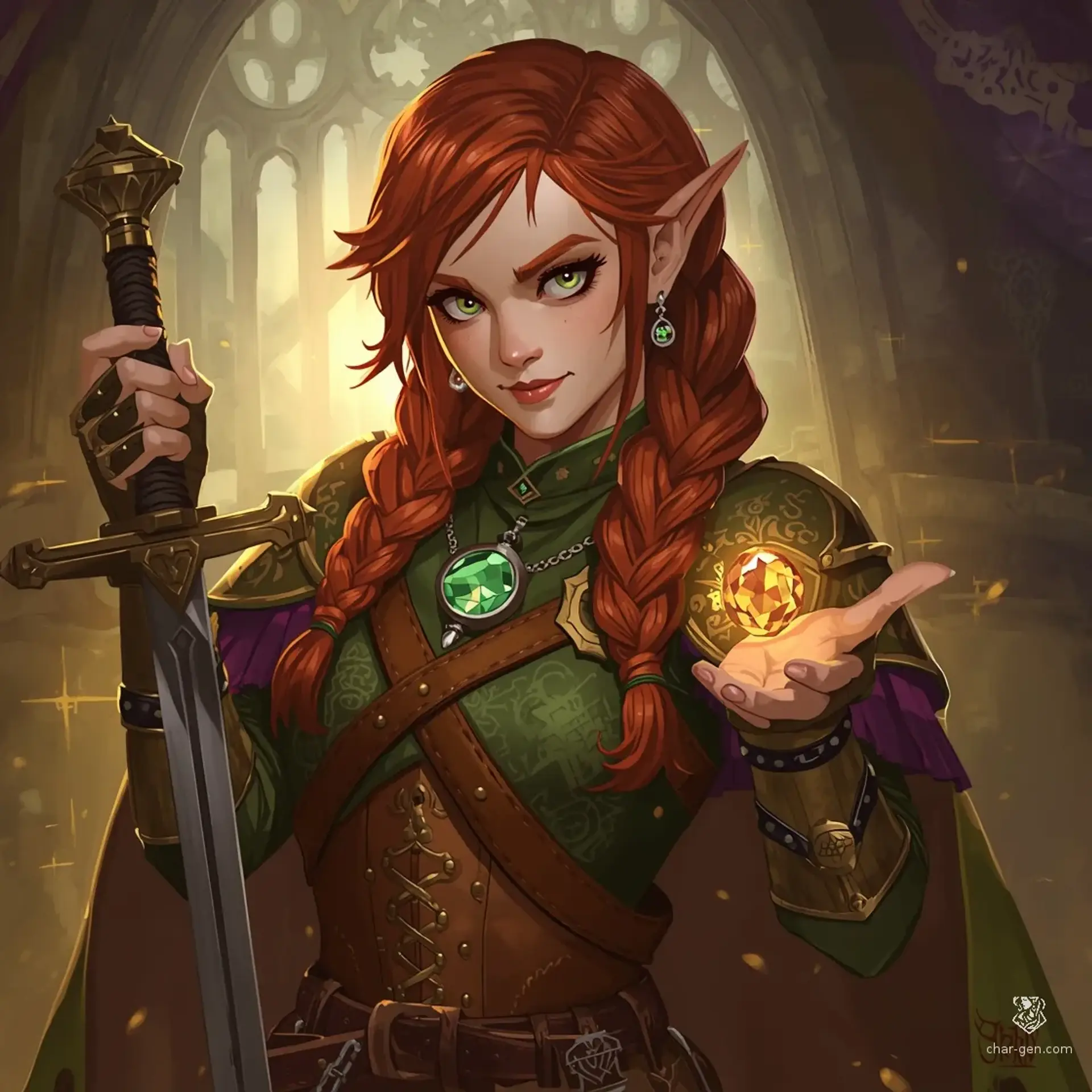 Lissa Goldkeep - AI-generated fantasy Character