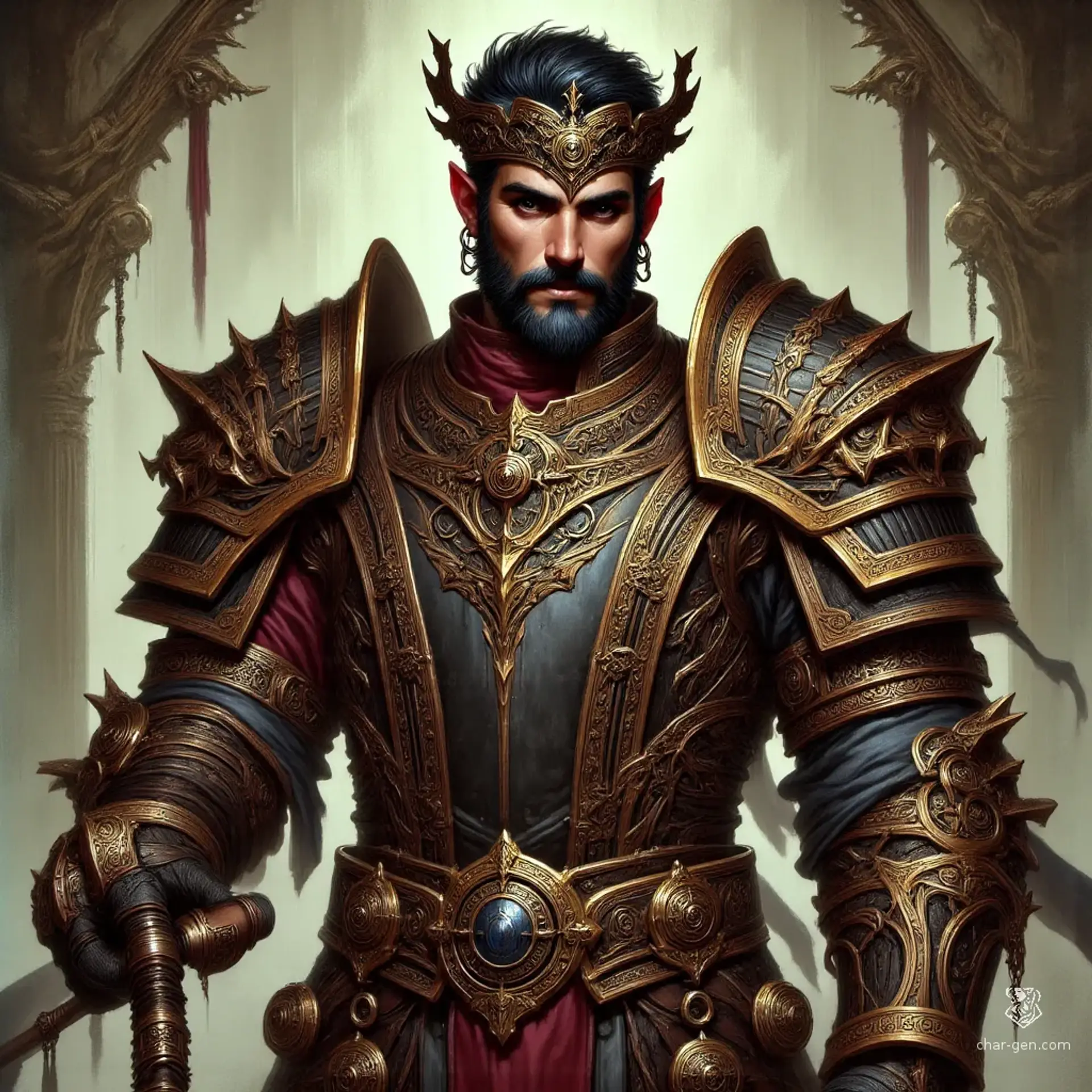Koravel Thren, Sovereign of the Meridian - AI-generated fantasy NPC