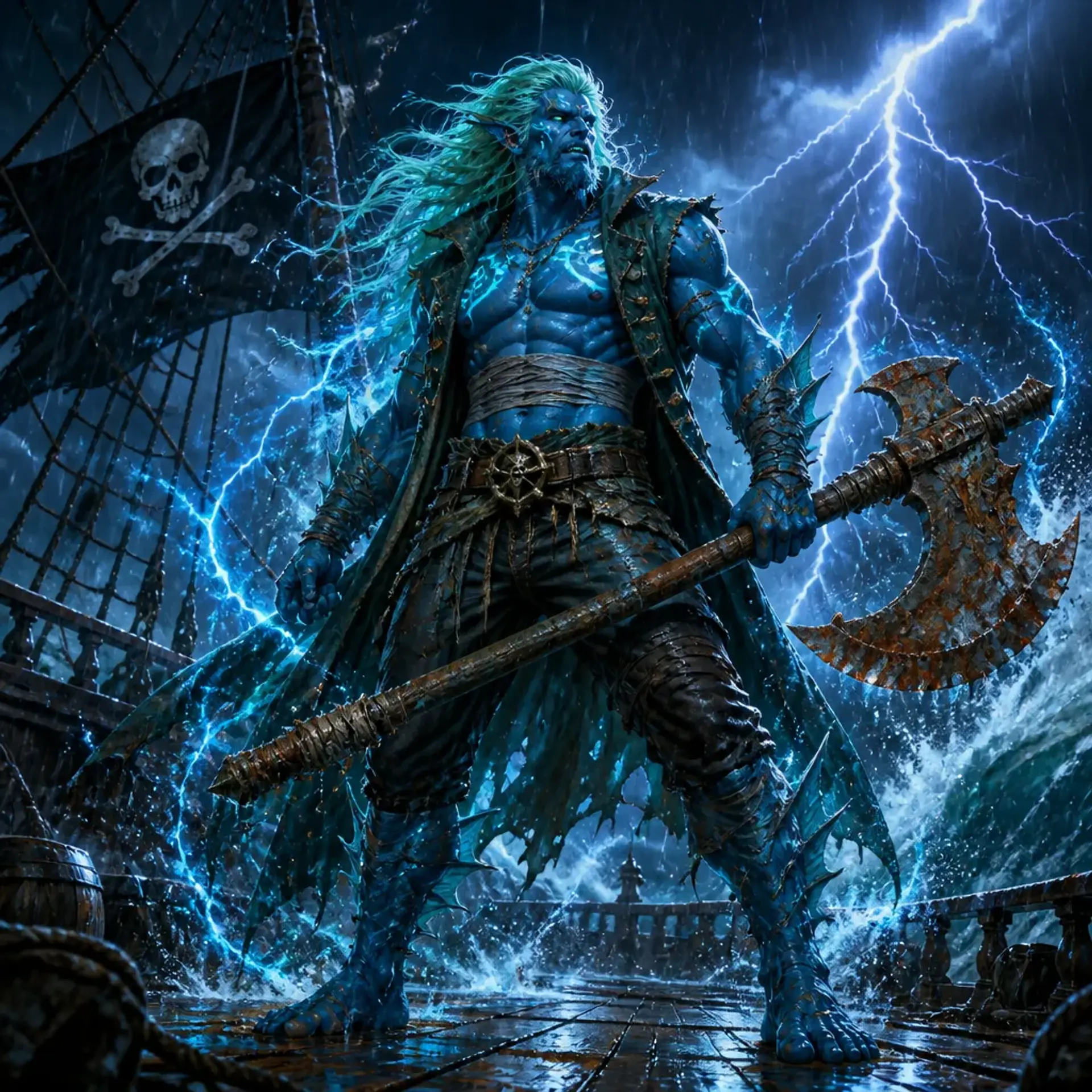 Krazas the Maelstrom - AI-generated fantasy Character