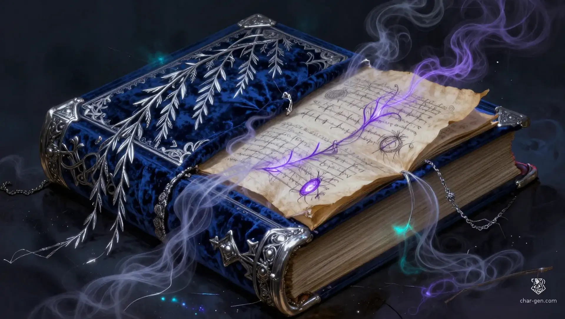 The Lattice of Withering Threads - AI-generated fantasy Spellbook