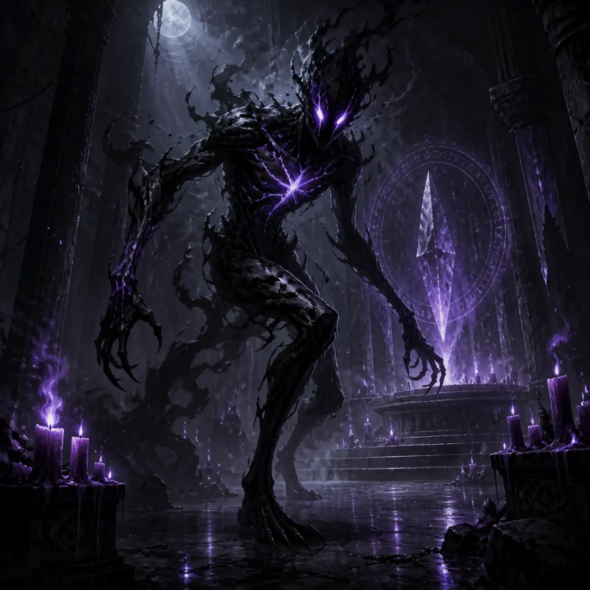 Bound Shadow Spirit - AI-generated fantasy Monster