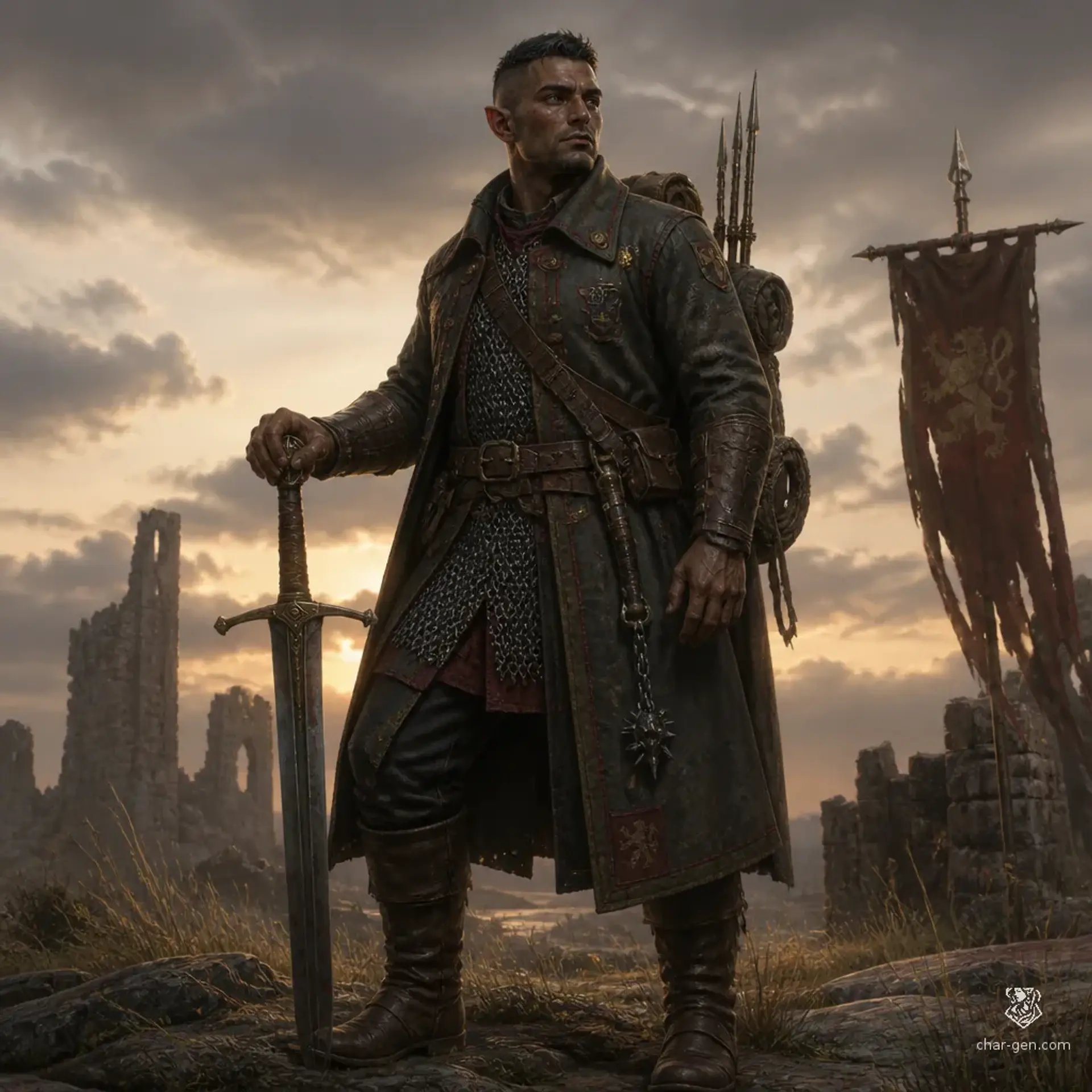 Kreszt Vargan - AI-generated fantasy Character