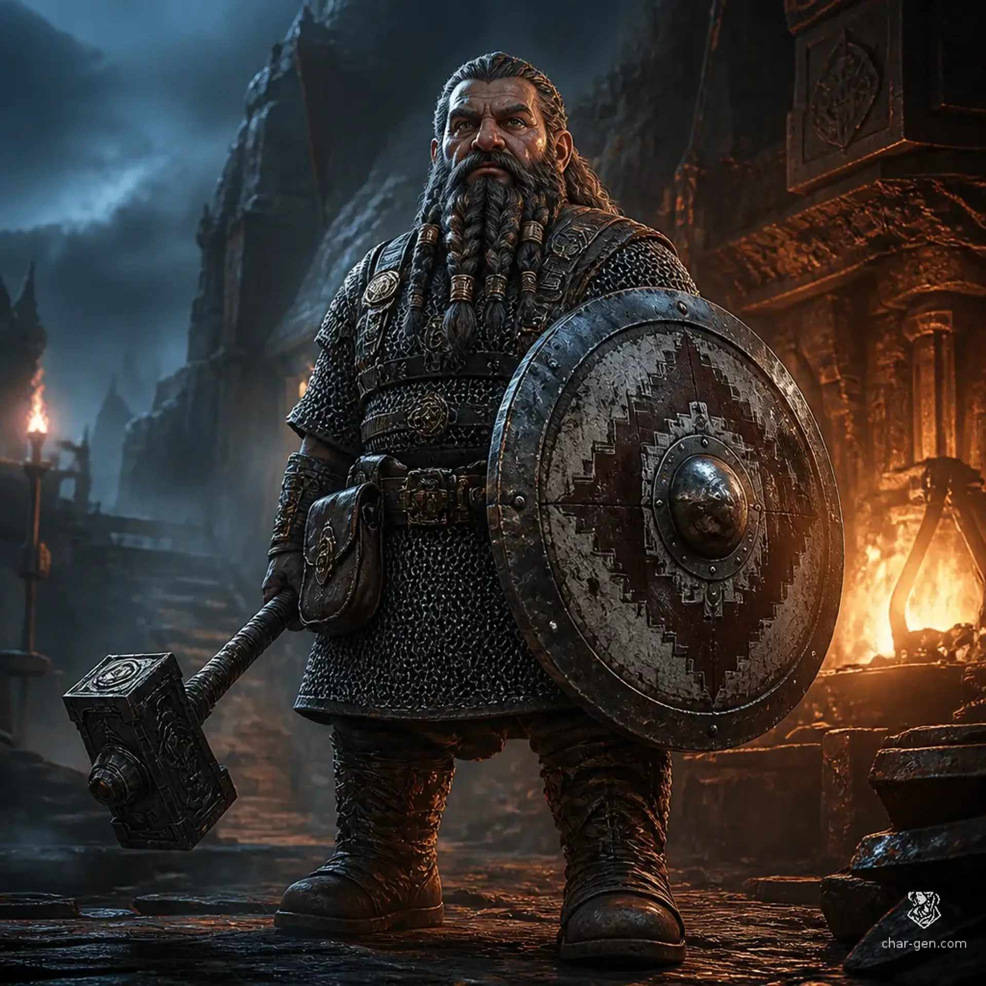Khurzhan Dorgast - AI-generated fantasy Character