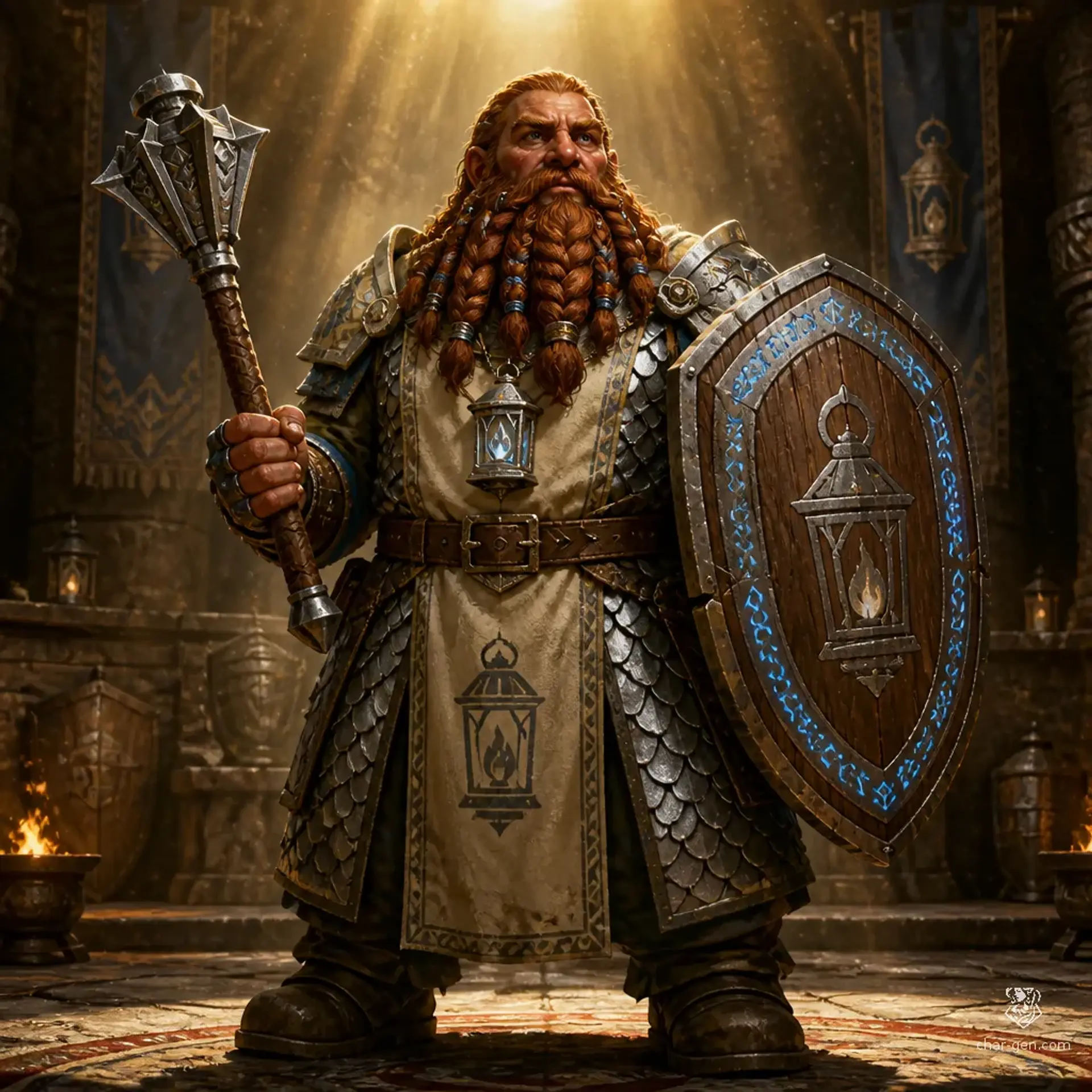 Brother Tolen Stonevein - AI-generated fantasy Character