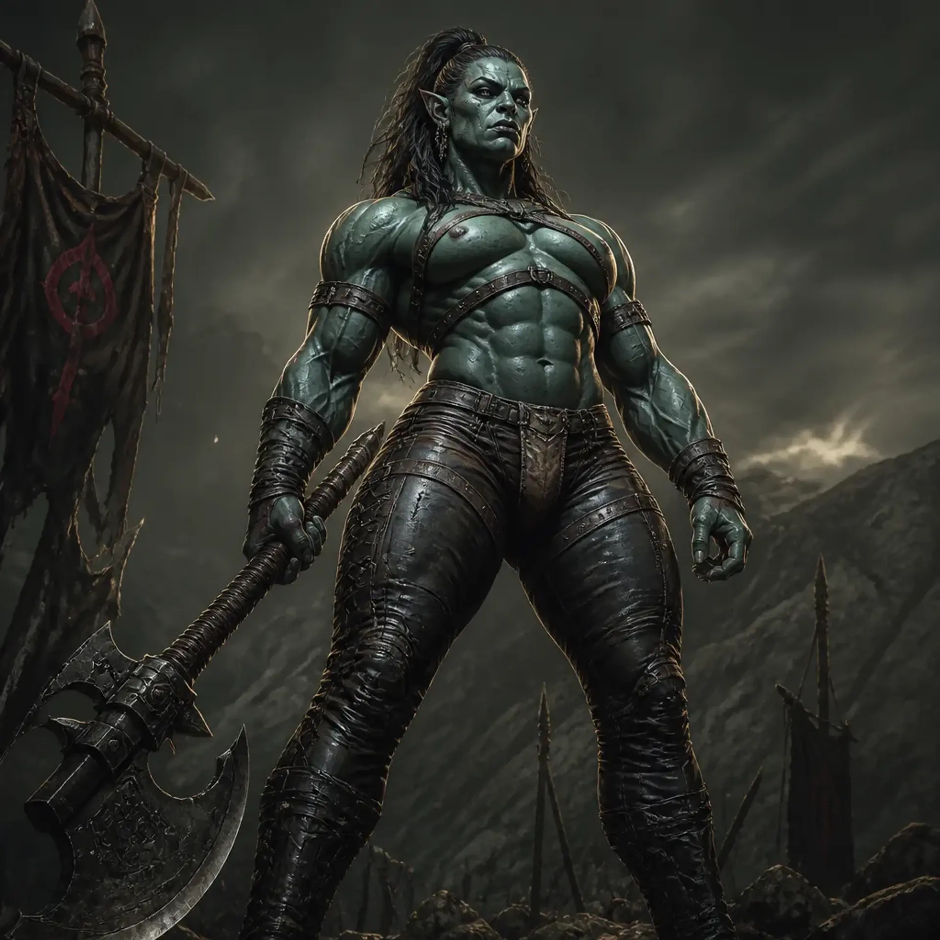 Ghorza the Unbroken - AI-generated fantasy Character