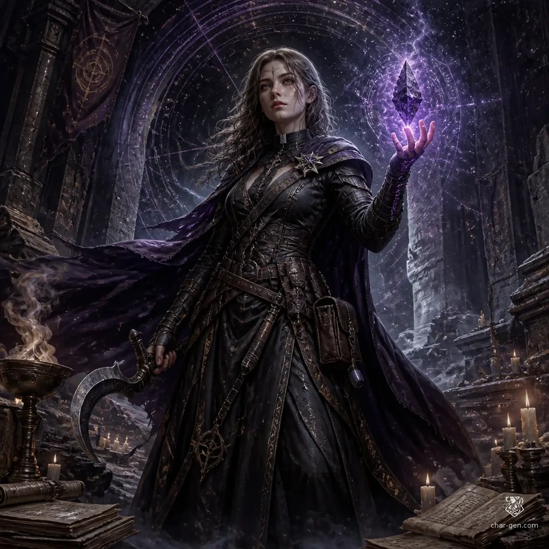 Anya Greymoore - AI-generated fantasy Character